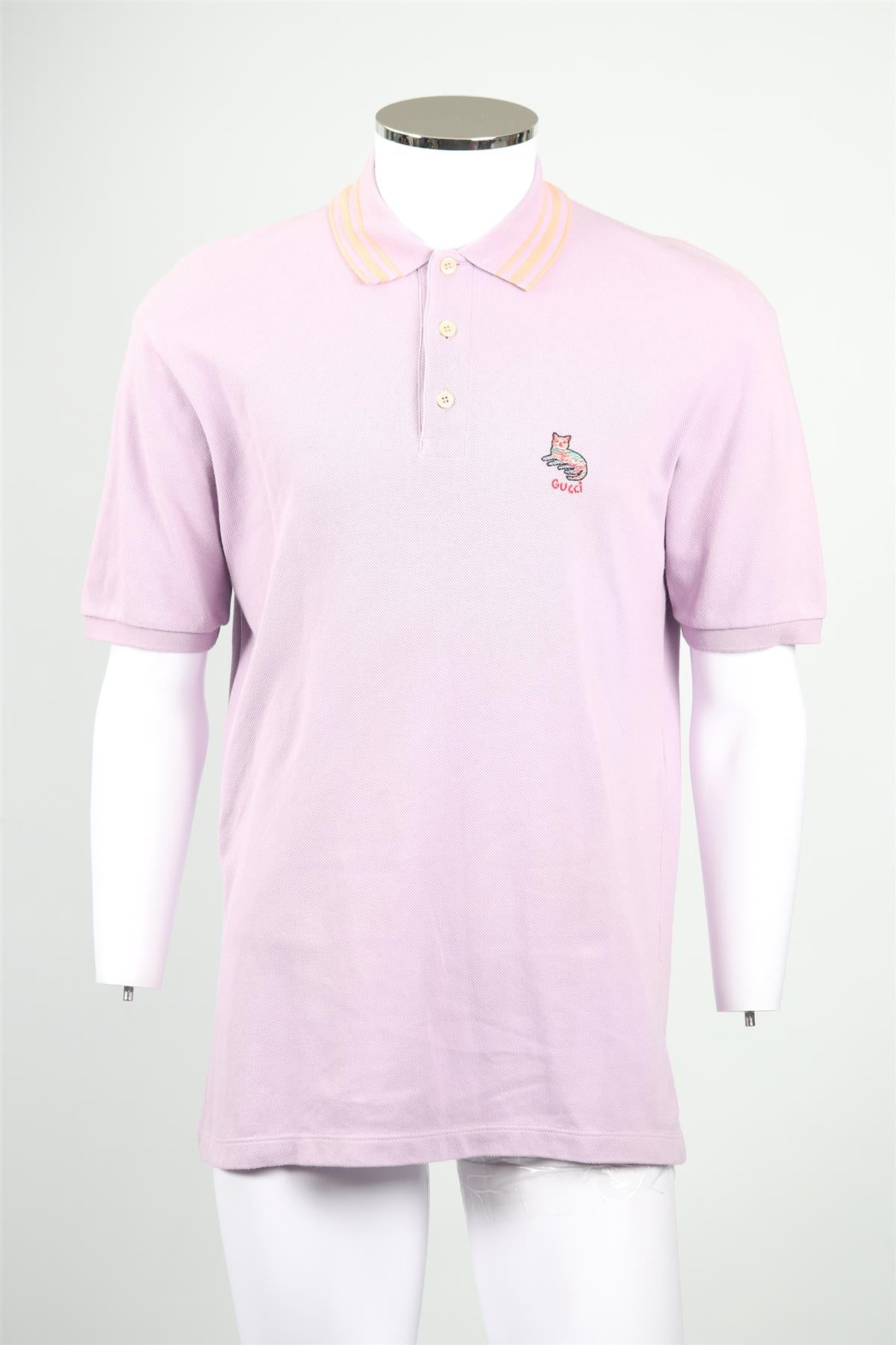 GUCCI MEN'S COTTON POLO SHIRT SMALL - Image 2