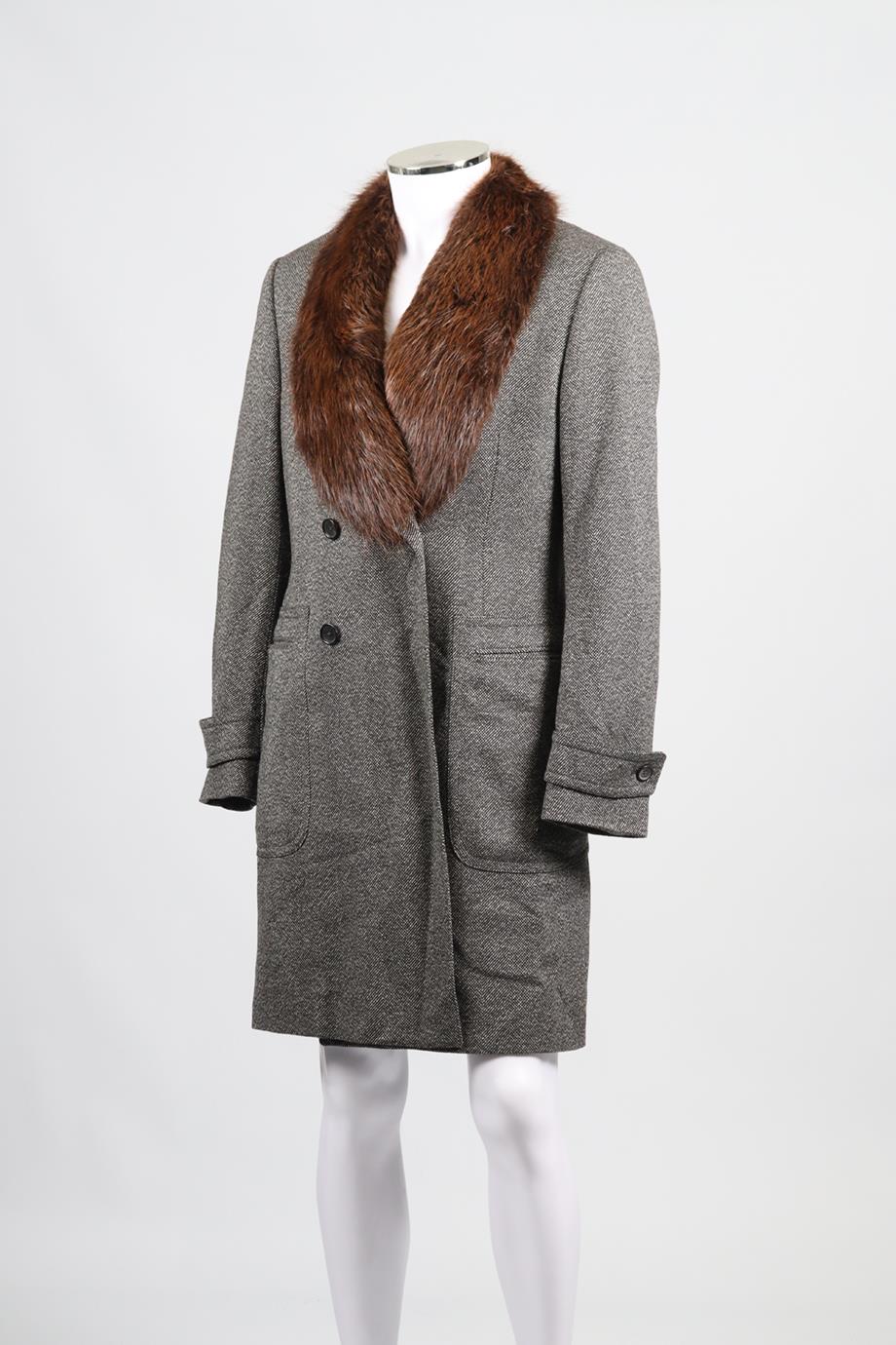 GUCCI MEN'S FUR AND WOOL BLEND COAT IT 48 UK/US CHEST 38 - Image 3