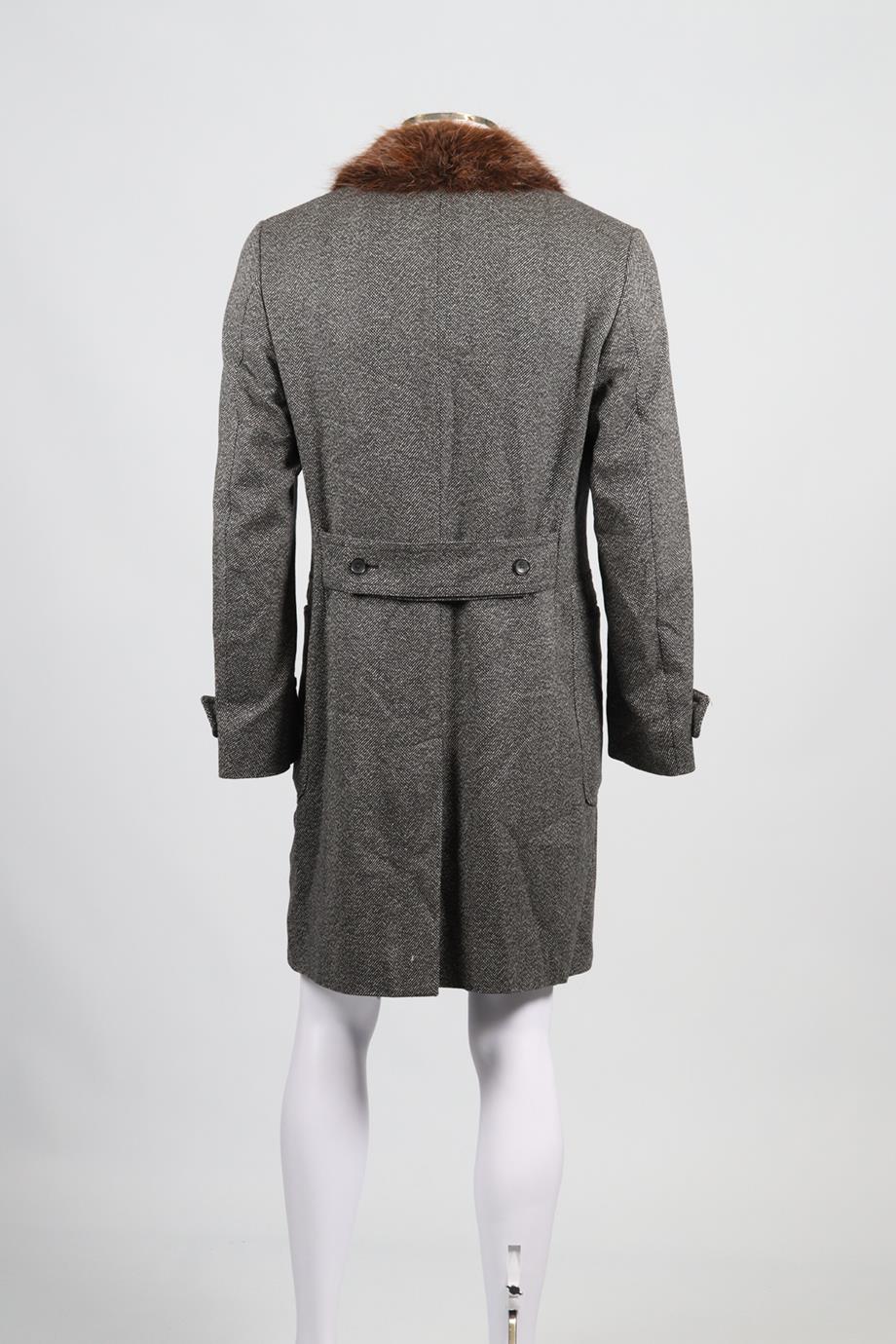 GUCCI MEN'S FUR AND WOOL BLEND COAT IT 48 UK/US CHEST 38 - Image 4