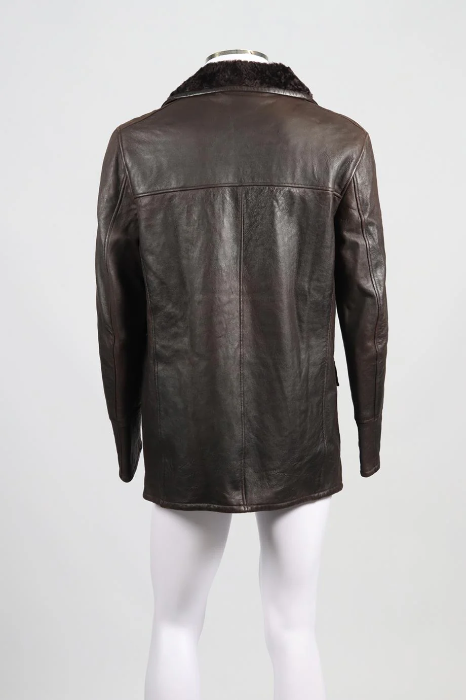 GUCCI MEN'S SHEARLING AND LEATHER COAT IT 54 UK/US CHEST 44 - Image 4