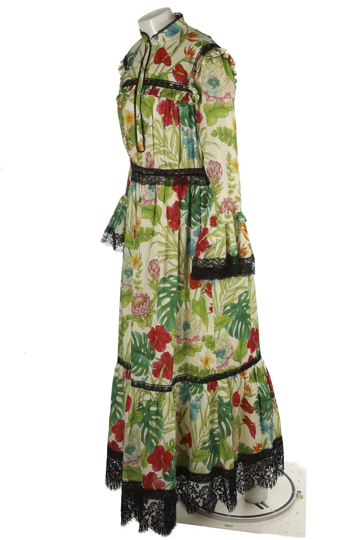 GUCCI MULTI COTTON MAXI DRESS IT 46 UK 14 - Image 3