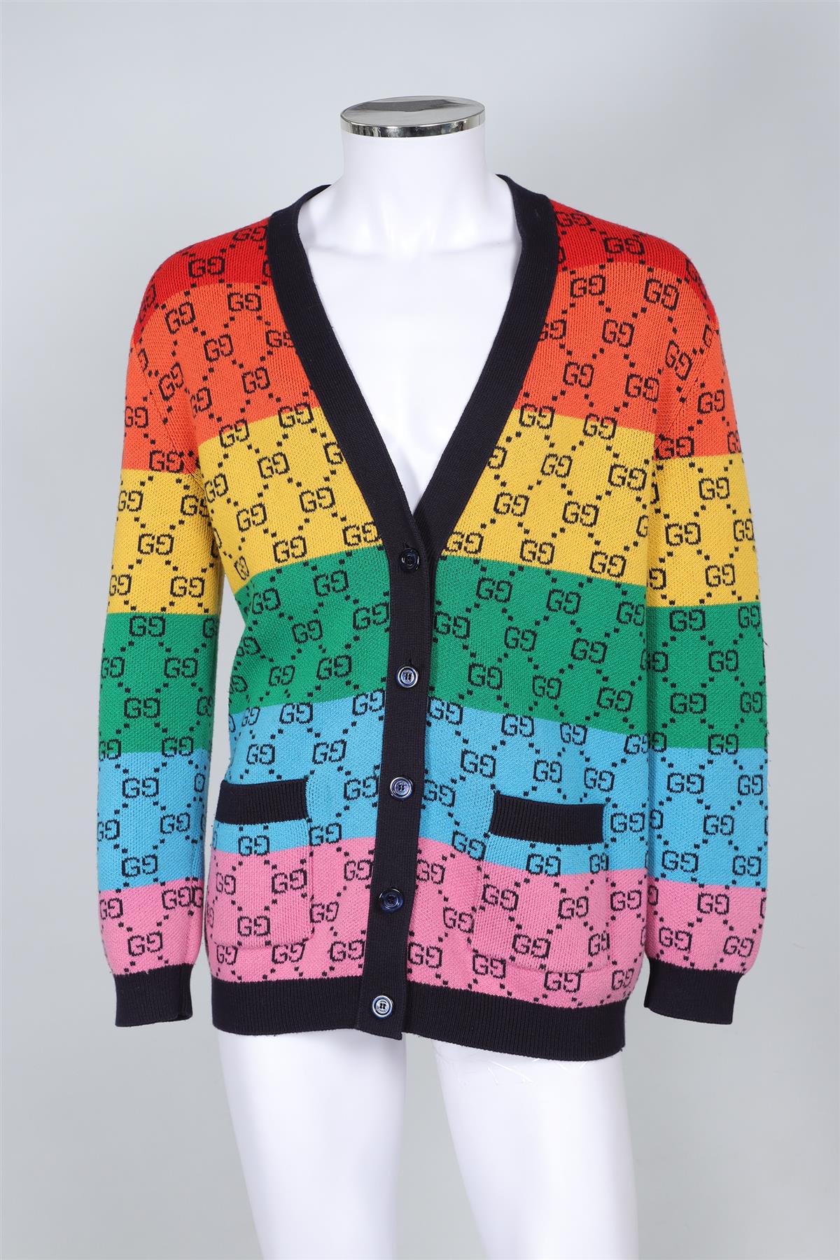 GUCCI MULTI MEN'S GG COTTON CARDIGAN XSMALL - Image 2
