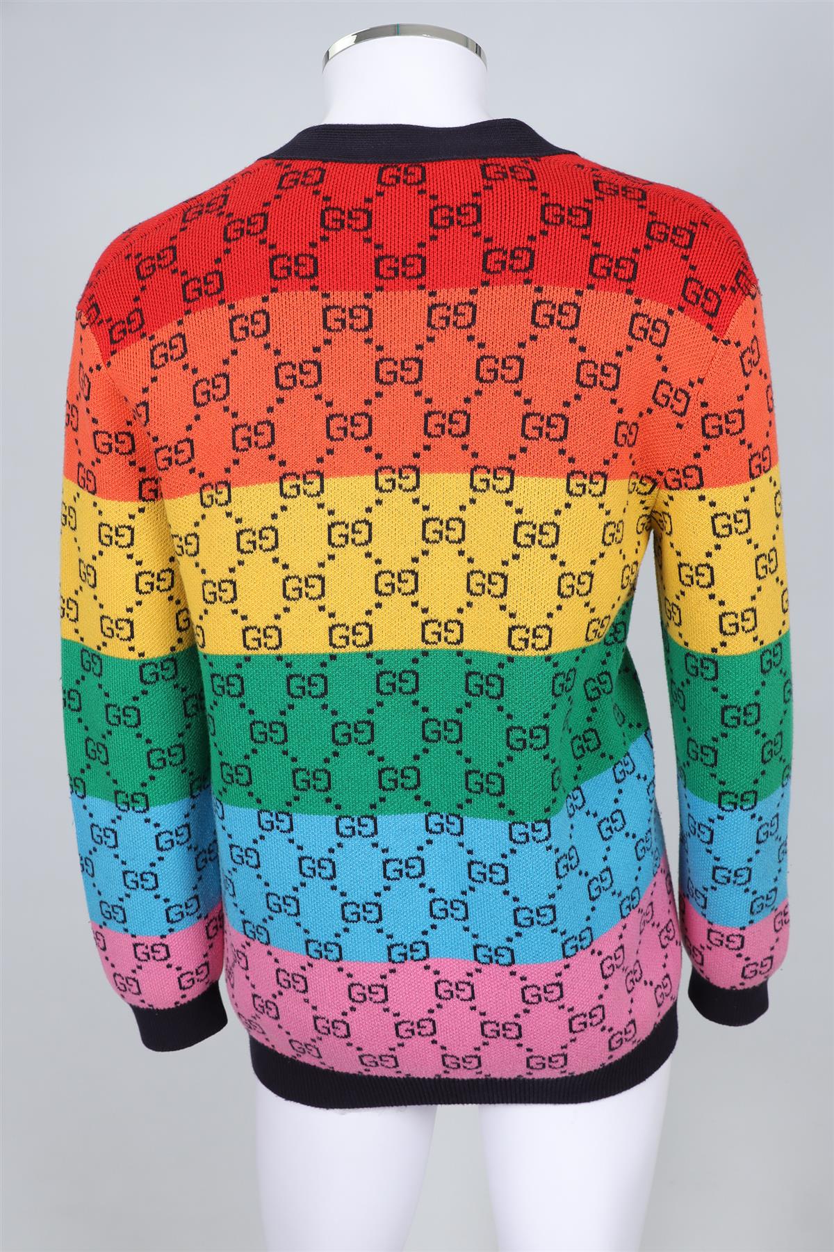 GUCCI MULTI MEN'S GG COTTON CARDIGAN XSMALL - Image 4