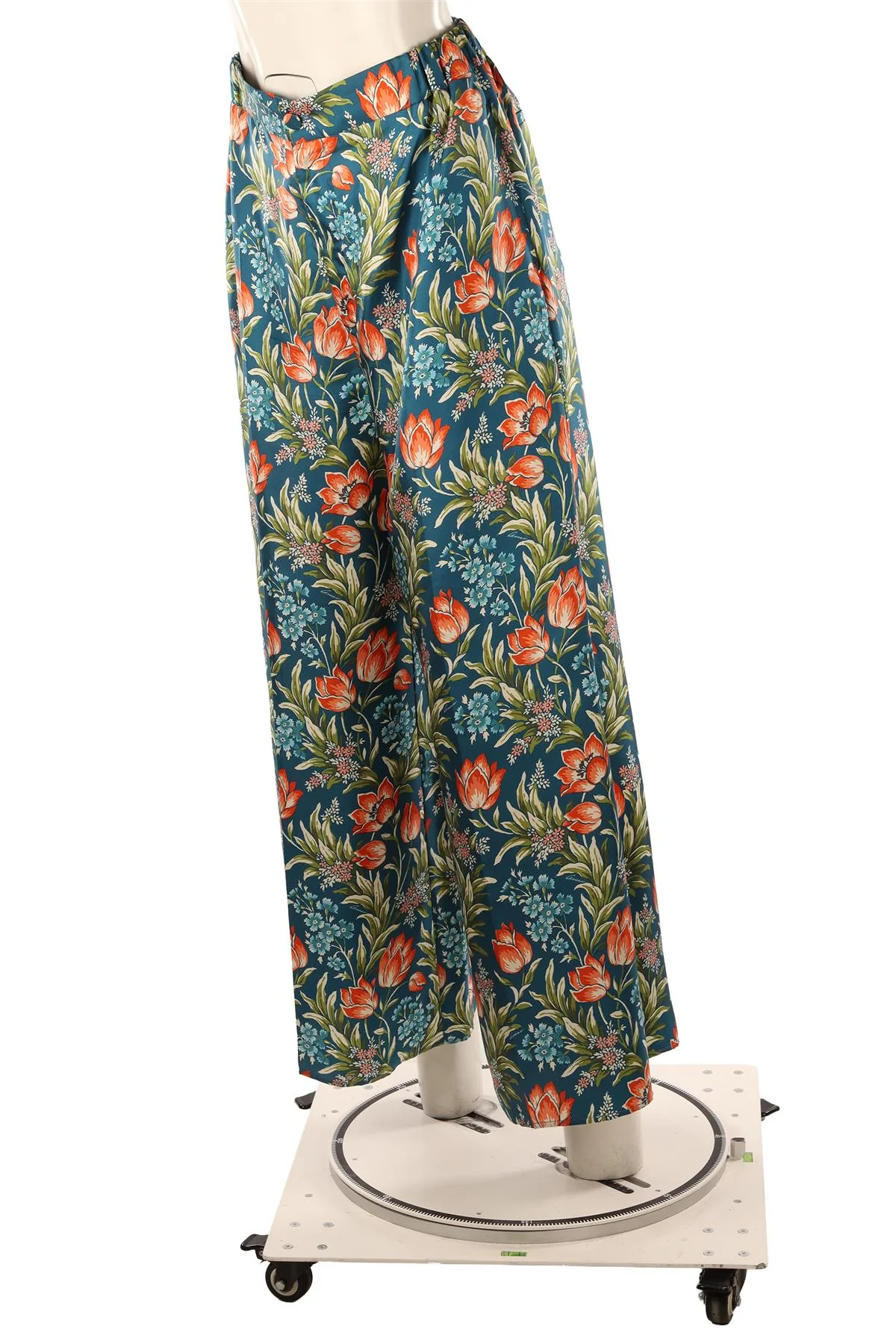 GUCCI MULTI NOJUM SILK WIDE LEG PANTS IT 44 UK 12 - Image 3