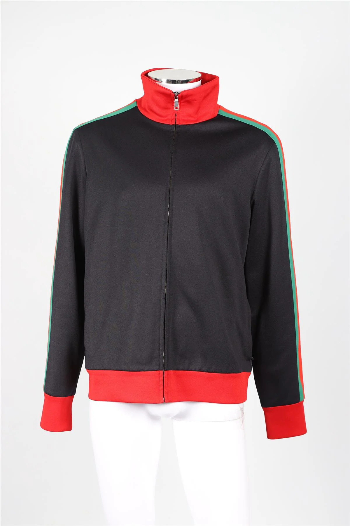 GUCCI NAVY AND RED MEN'S JERSEY JACKET LARGE - Image 2