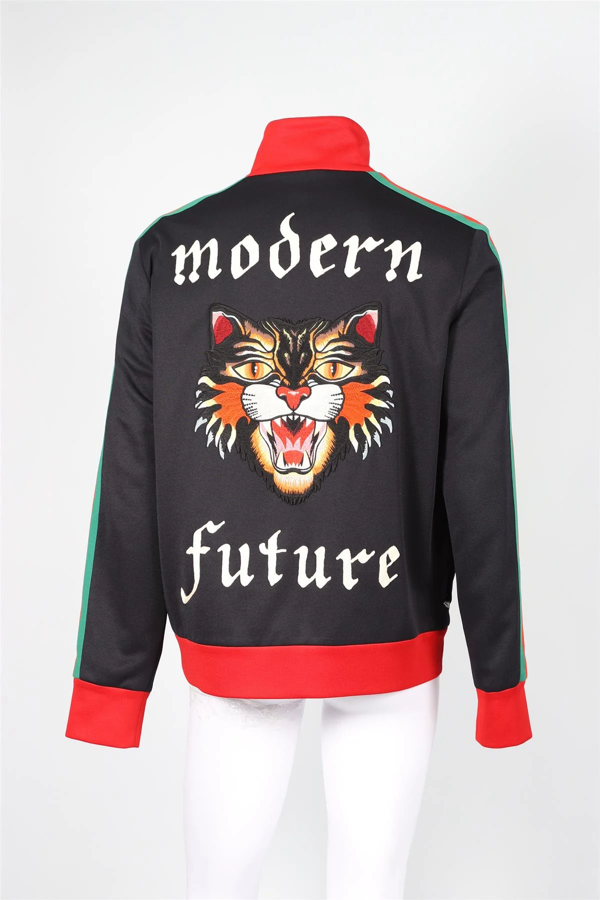 GUCCI NAVY AND RED MEN'S JERSEY JACKET LARGE - Image 4