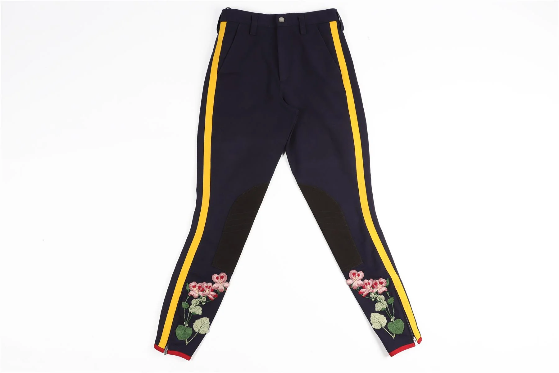 GUCCI NAVY COTTON SKINNY PANTS IT 36 UK 4 - Image 2
