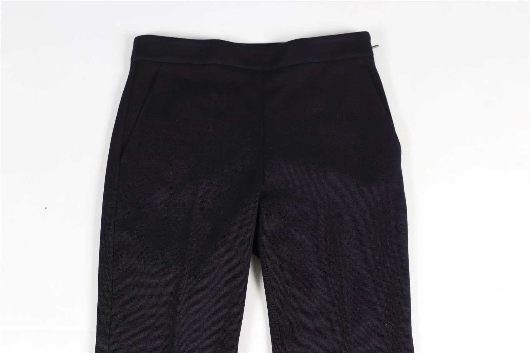 GUCCI NAVY COTTON STRAIGHT LEG PANTS IT 40 UK 8 - Image 3