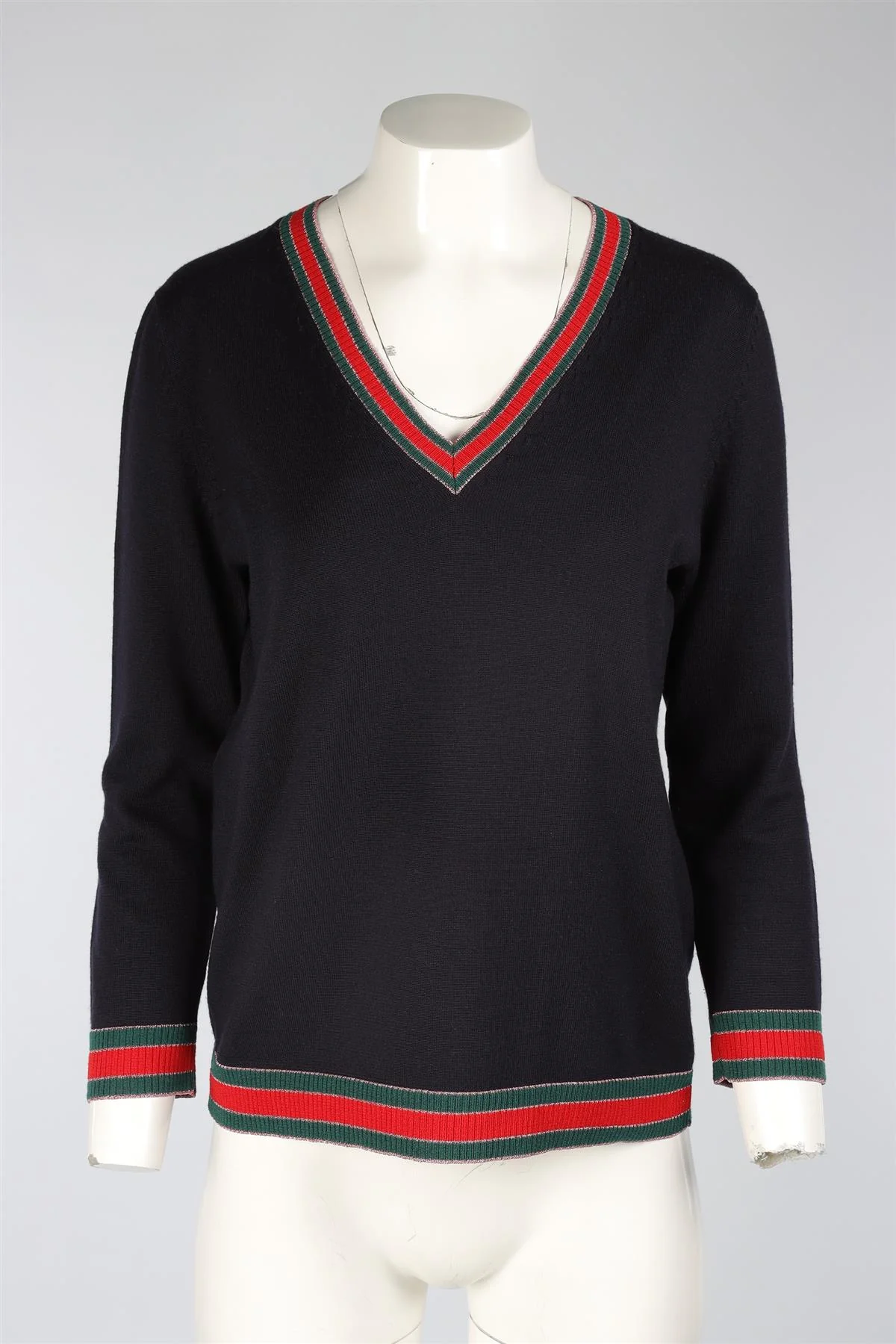 GUCCI NAVY WOOL SWEATER XLARGE - Image 2