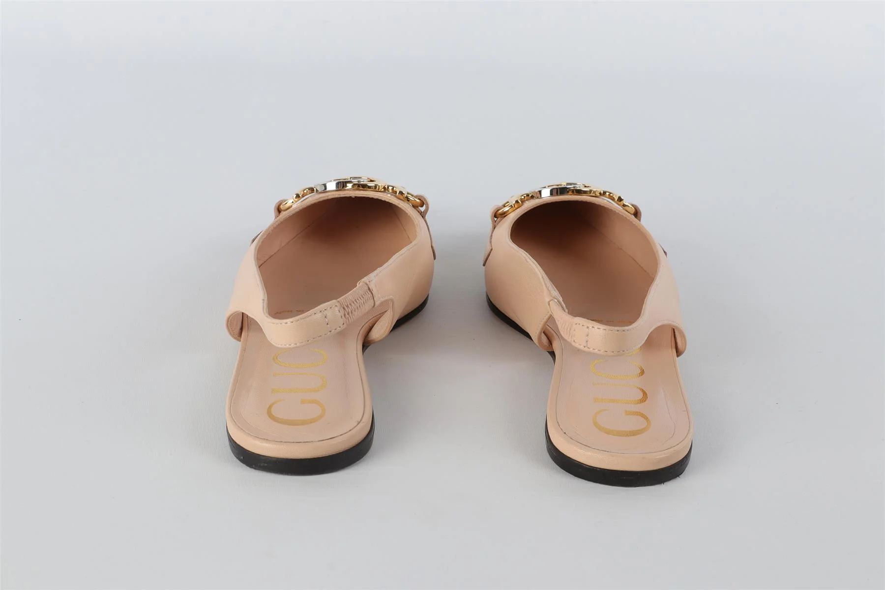 GUCCI NUDE GG LEATHER SLINGBACK FLATS EU 36 UK 3 US 6 - Image 5
