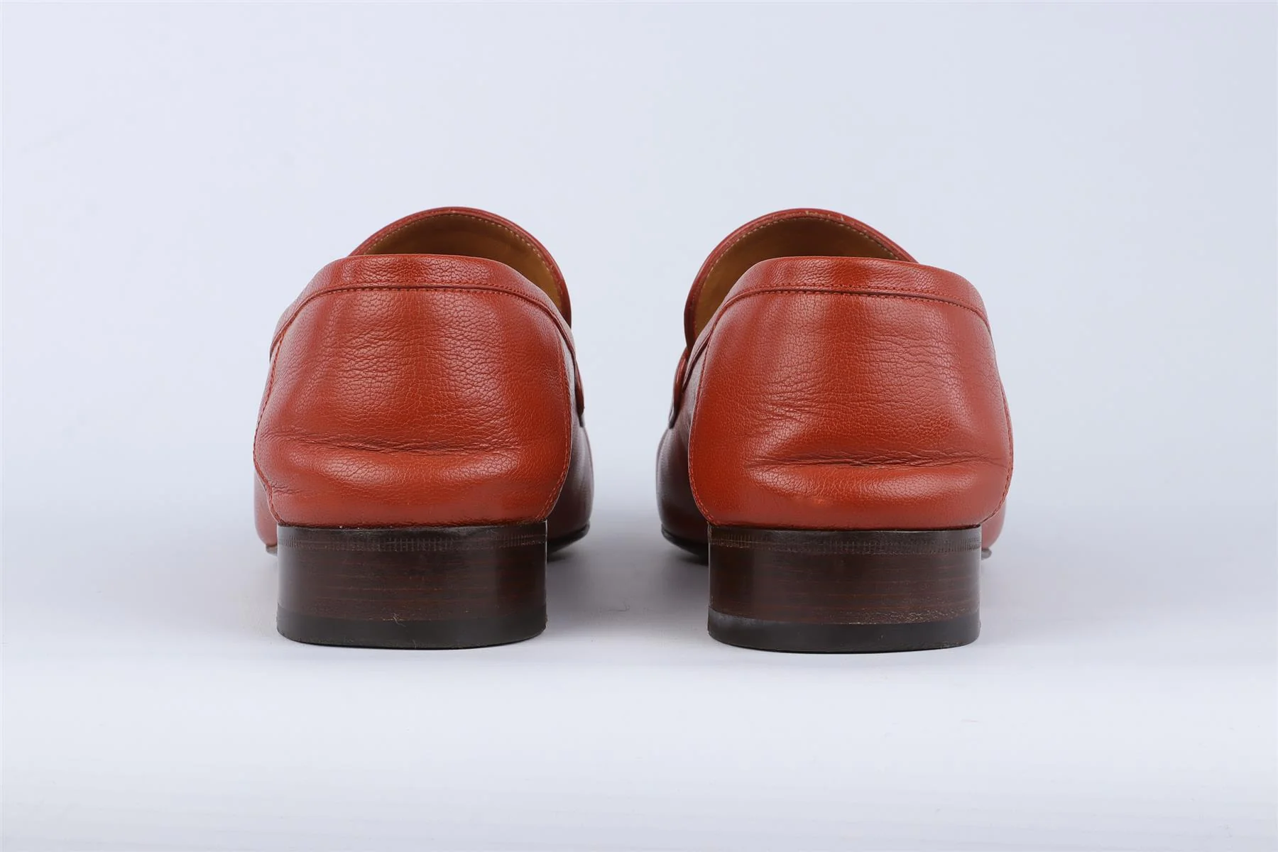 GUCCI ORANGE MEN'S GG LEATHER LOAFERS EU 43 UK 9 US 10 - Image 5