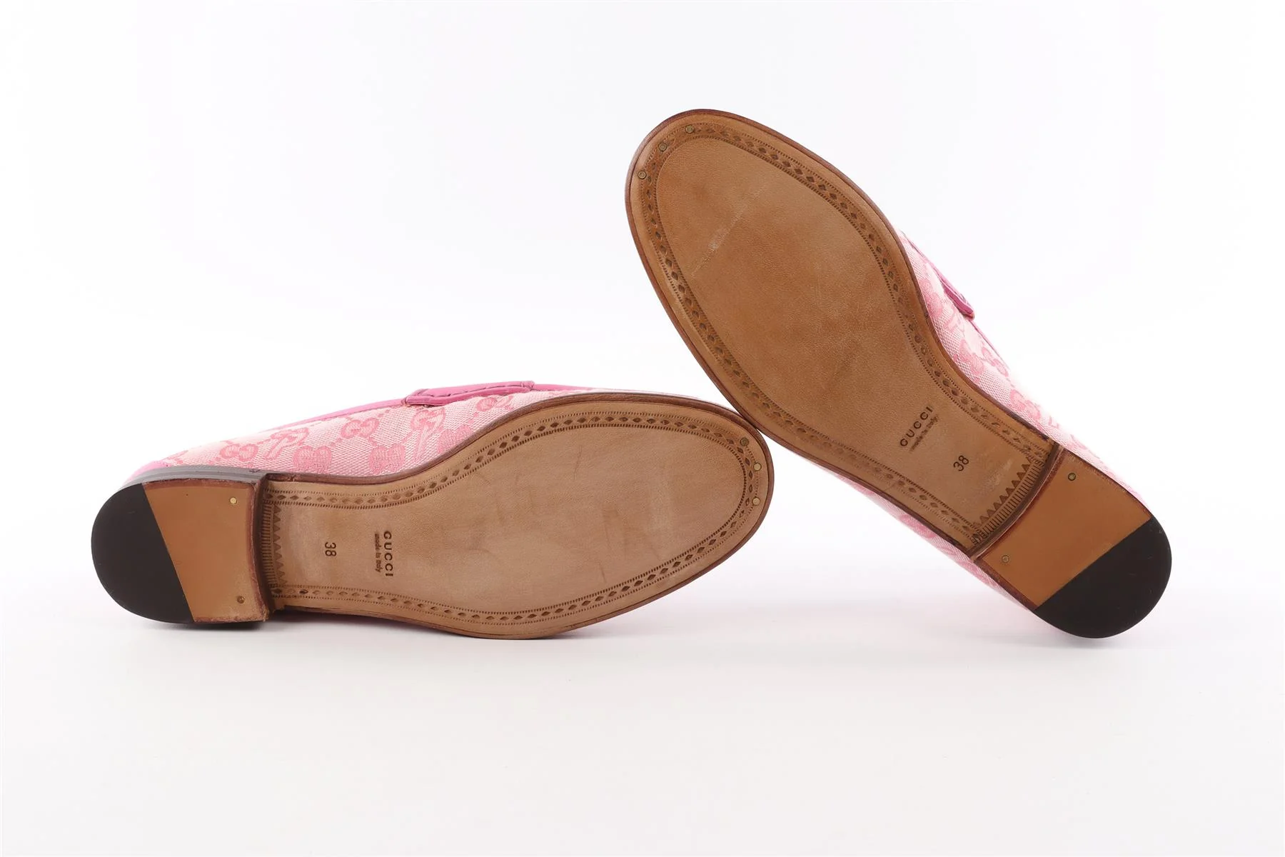 GUCCI + PALACE PINK GG-P CANVAS LOAFERS EU 38 UK 5 US 8 - Image 6