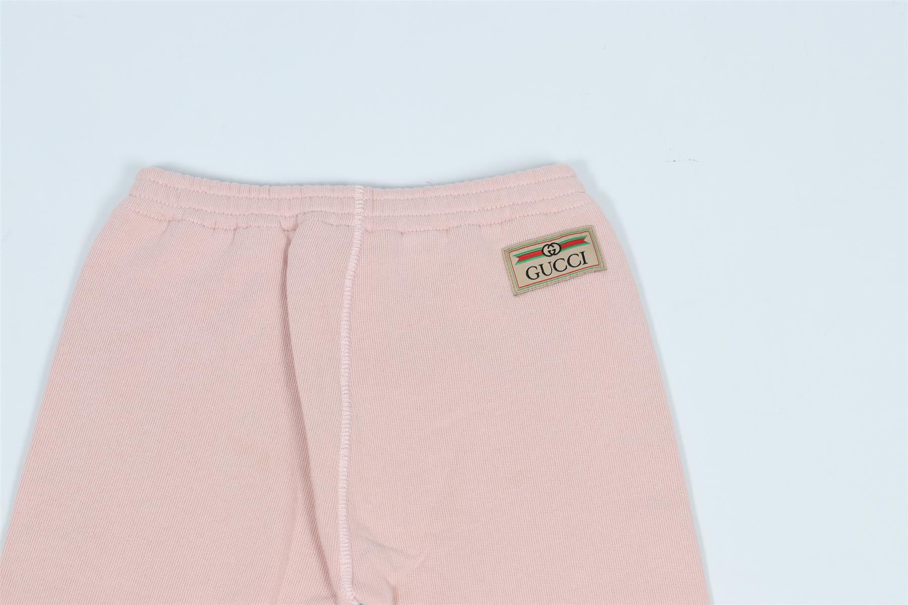 GUCCI PINK BABY GIRLS COTTON PANTS 12-18 MONTHS - Image 5