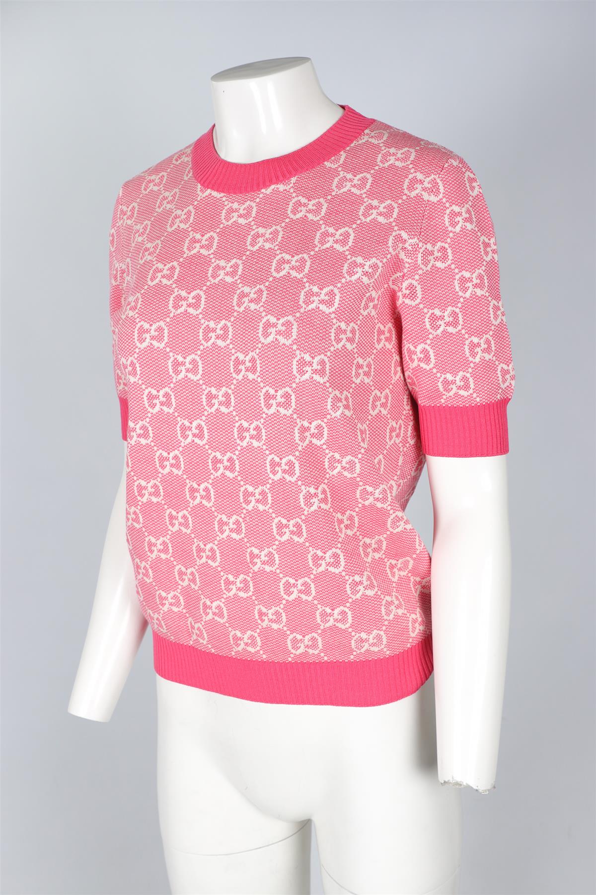 GUCCI PINK GG WOOL SWEATER LARGE - Image 3