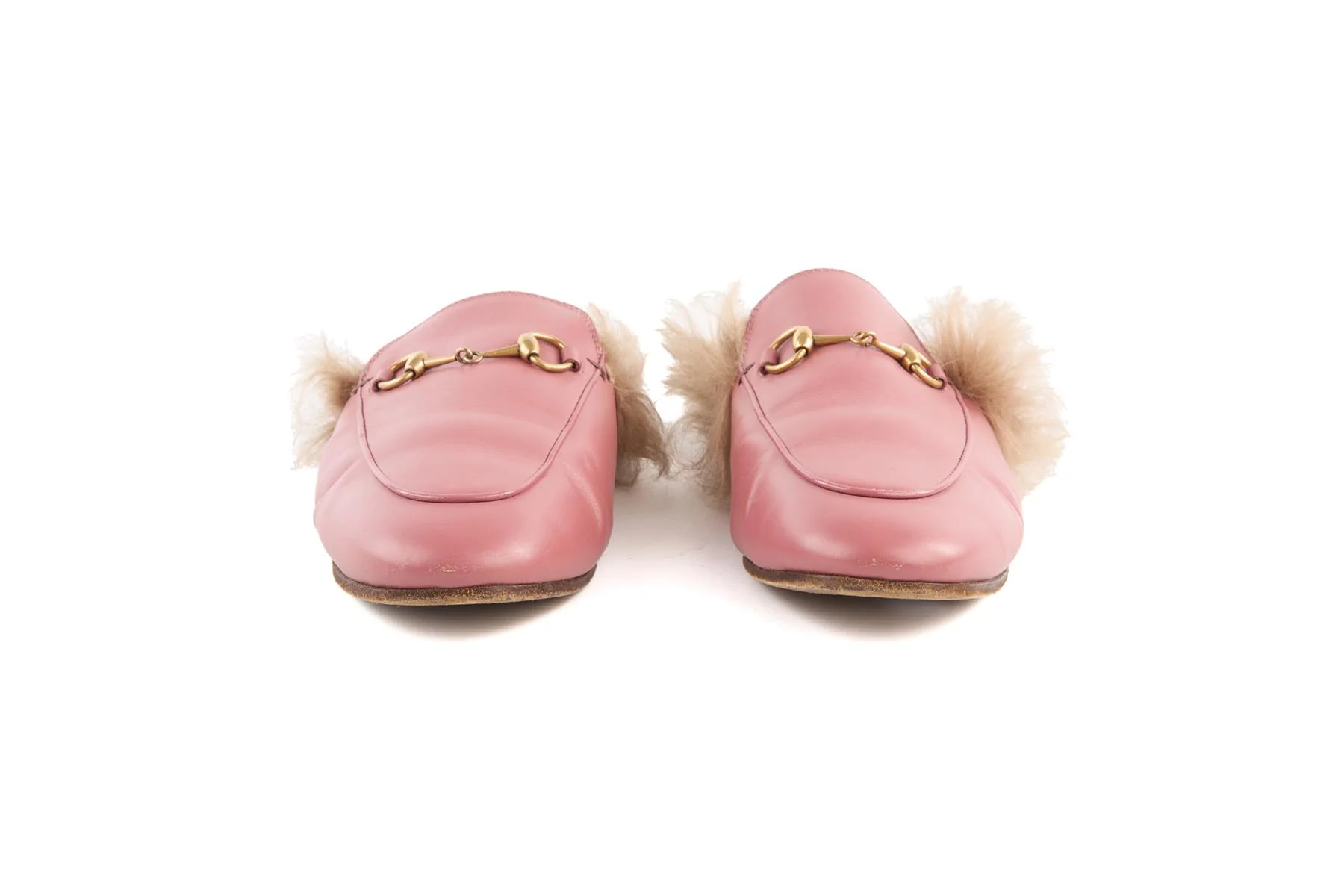 GUCCI PINK PRINCETOWN LEATHER SLIPPERS EU 39 UK 6 US 9 - Image 3