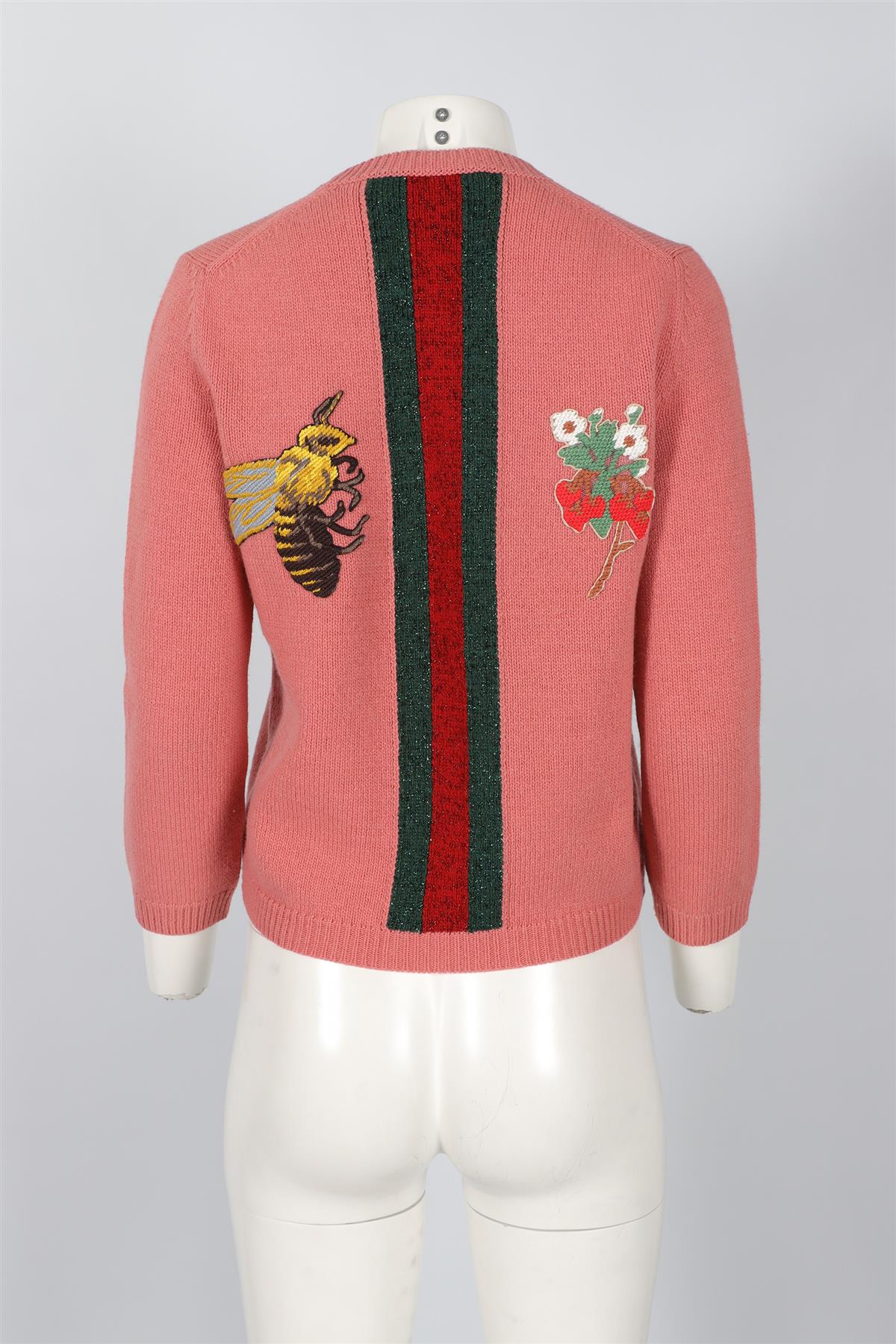 GUCCI PINK WOOL SWEATER MEDIUM - Image 4