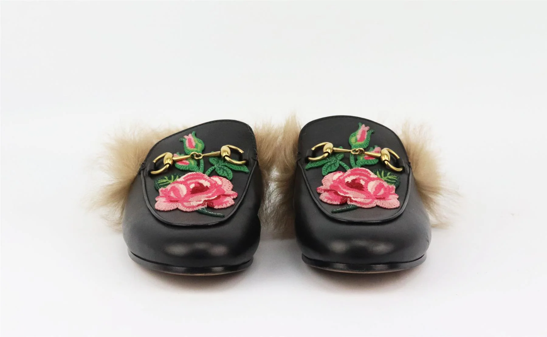 GUCCI PRINCETOWN APPLIQUÉD LEATHER SLIPPERS EU 38 UK 5 US 8 - Image 3