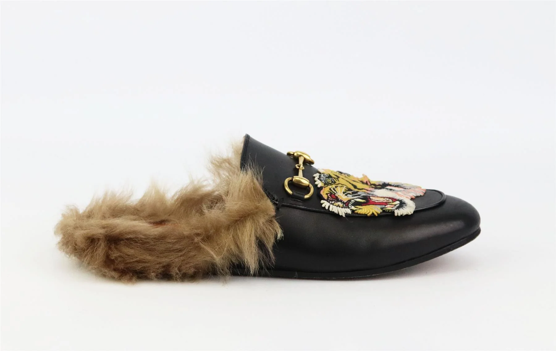 GUCCI PRINCETOWN APPLIQUÉD LEATHER SLIPPERS EU 38 UK 5 US 8 - Image 2