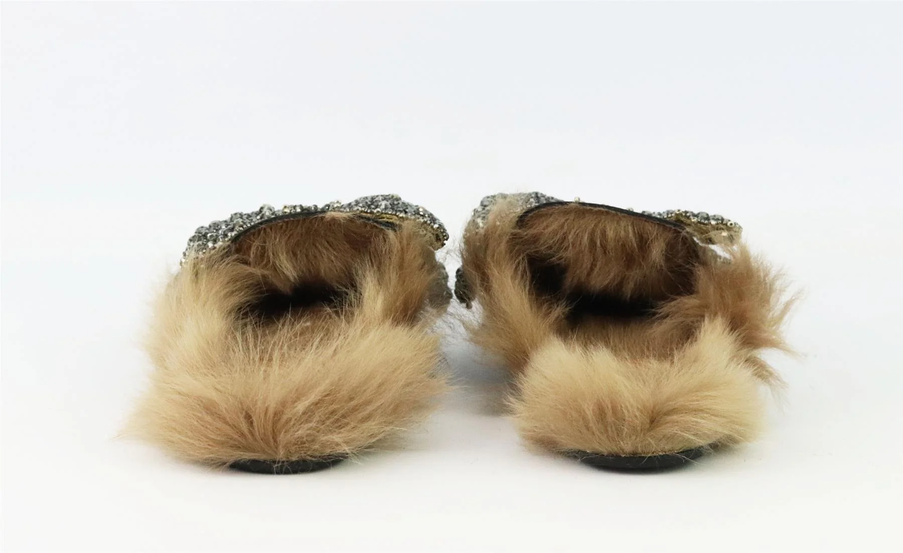 GUCCI PRINCETOWN SHEARLING LINED EMBELLISHED LEATHER SLIPPERS EU 38 UK 5 US 8 - Image 4