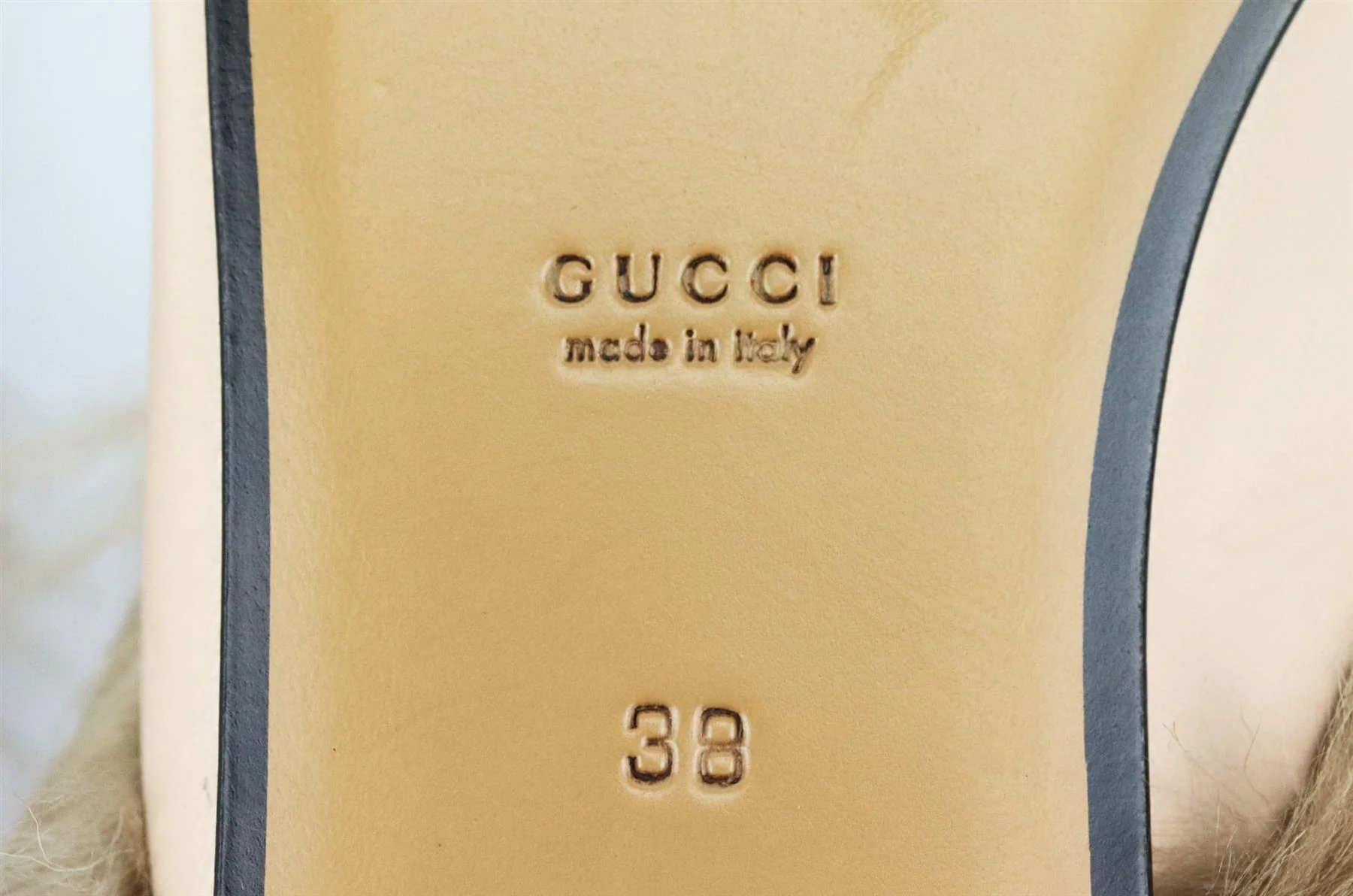 GUCCI PRINCETOWN SHEARLING LINED LEATHER SLIPPERS EU 38 UK 5 US 8 - Image 5