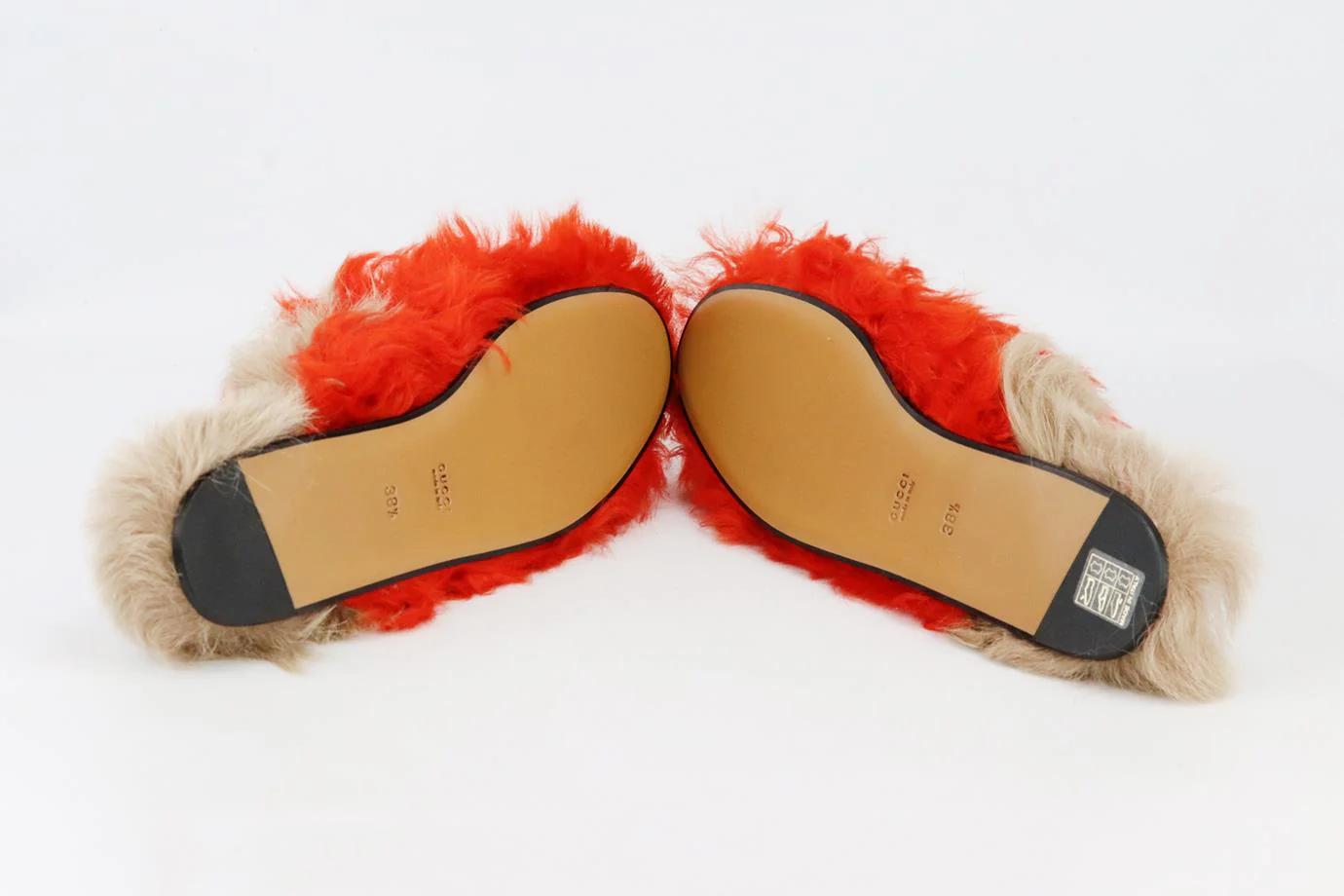 GUCCI PRINCETOWN TWO TONE SHEARLING SLIPPERS EU 38.5 UK 5.5 US 8.5 - Image 5