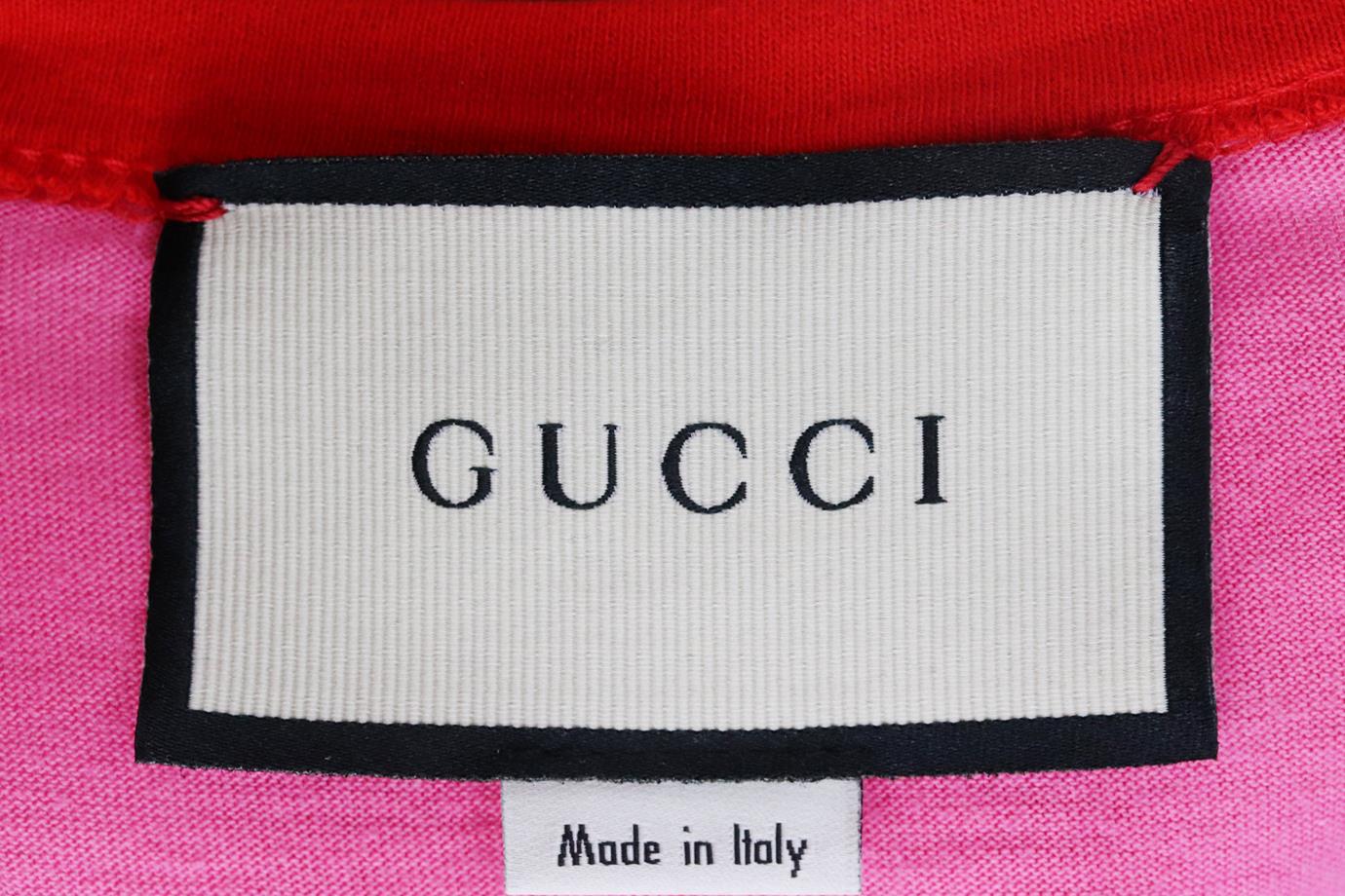 GUCCI PRINTED COTTON JERSEY T-SHIRT XSMALL - Image 6
