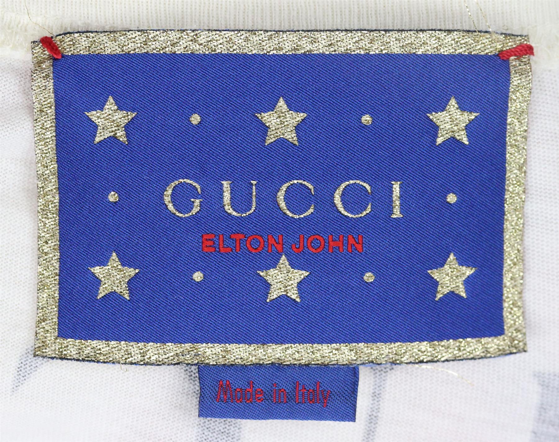 GUCCI PRINTED COTTON JERSEY T-SHIRT XXSMALL - Image 5