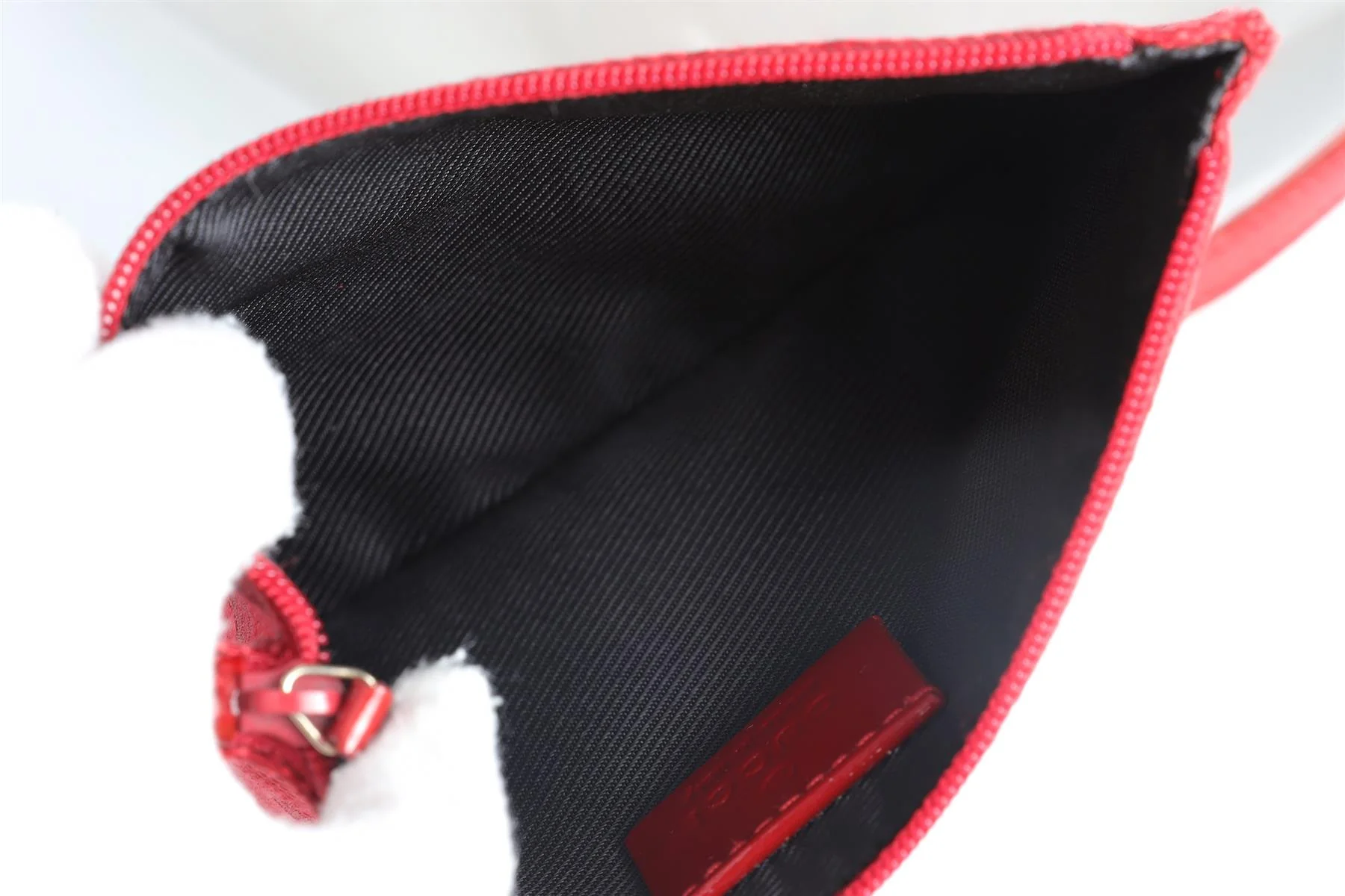 GUCCI RED GG CANVAS AND PVC 2 IN 1 COSMETIC POUCH - Image 12