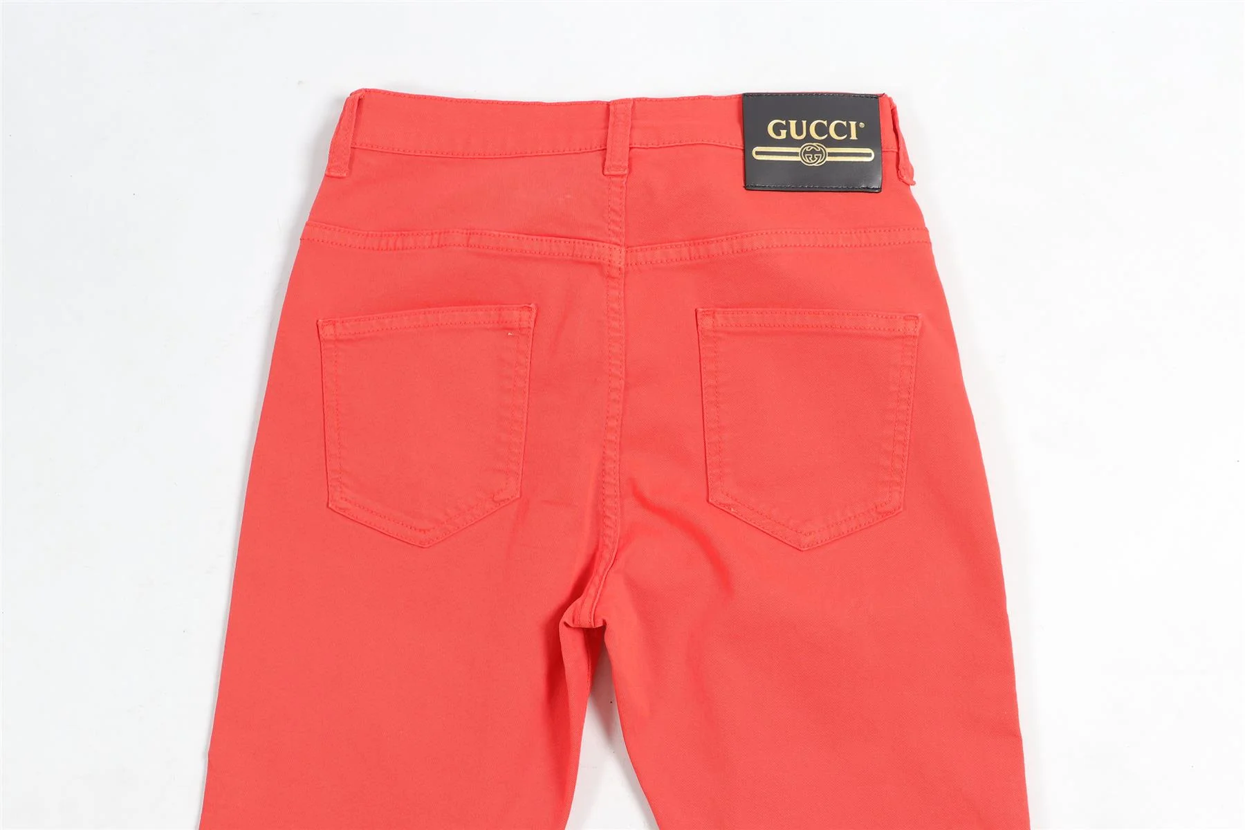 GUCCI RED HIGH RISE SKINNY JEANS W25 UK 6-8 - Image 5