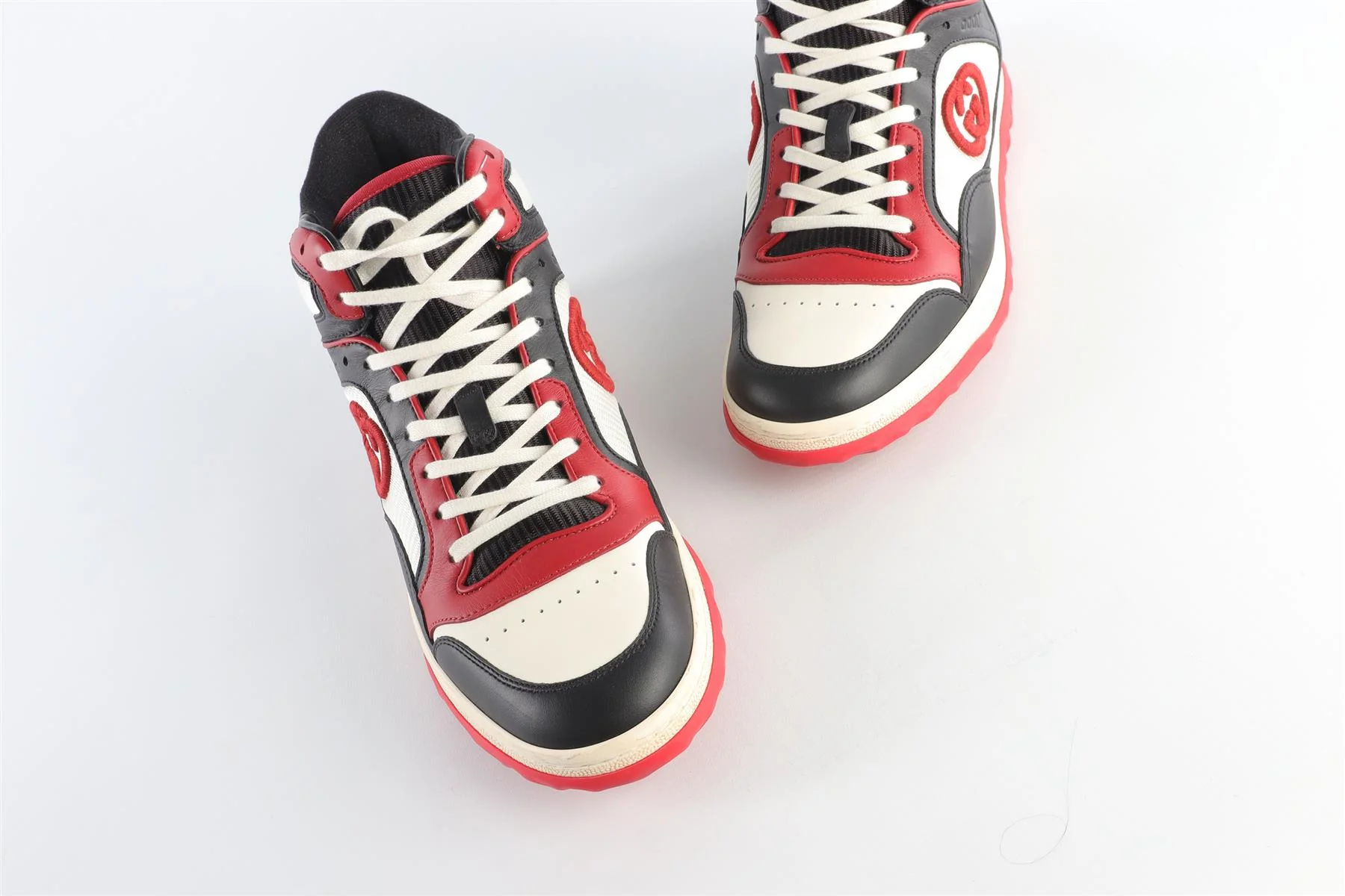 GUCCI RED MAC80 LEATHER SNEAKERS EU 40 UK 7 US 10 - Image 4