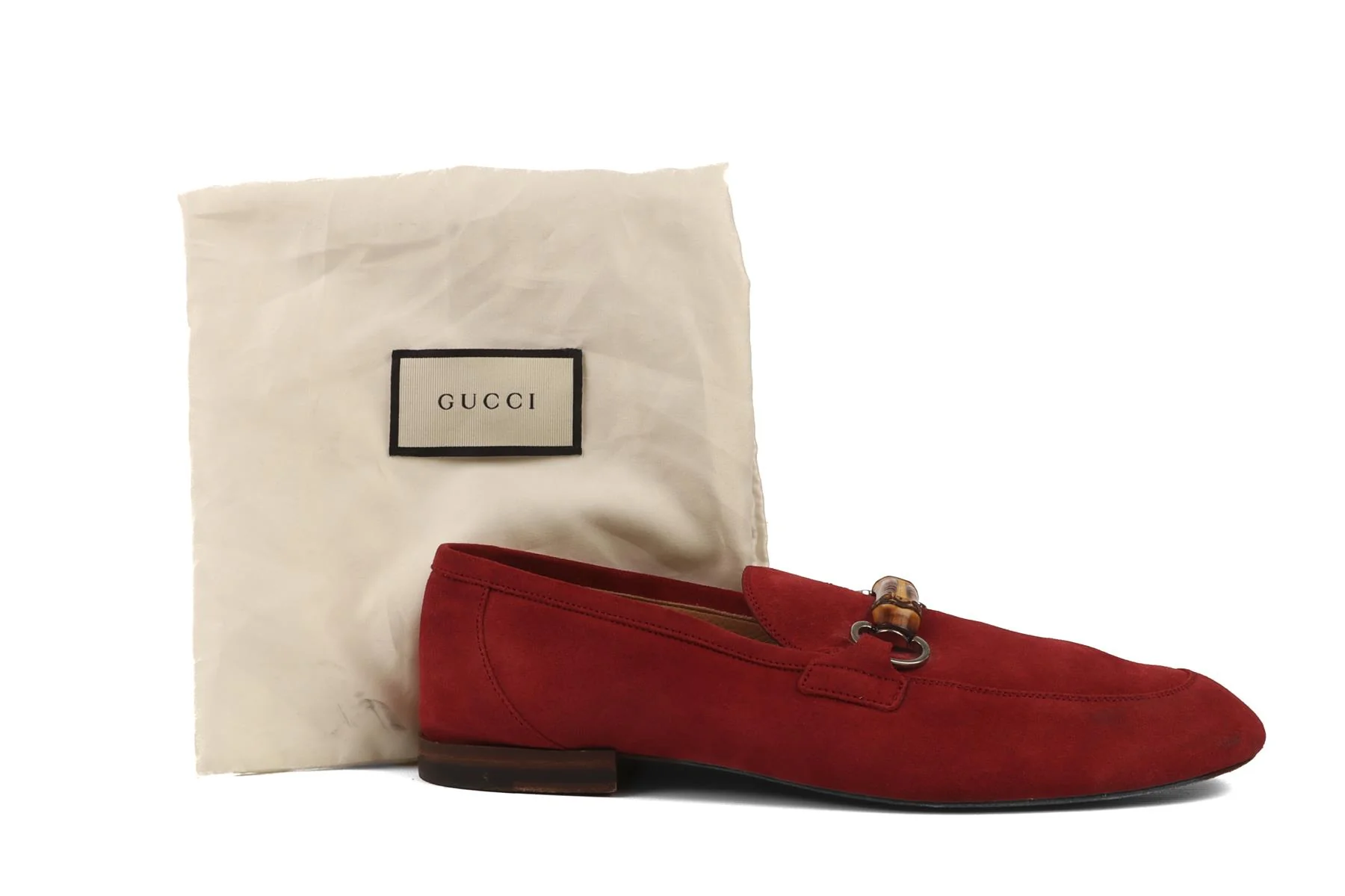 GUCCI RED MEN'S SUEDE LOAFERS EU 43.5 UK 7.5 US 10.5 - Image 7