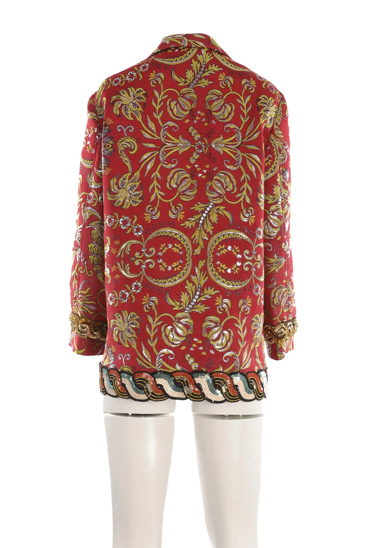 GUCCI RED SILK JACKET IT 38 UK 6 - Image 4