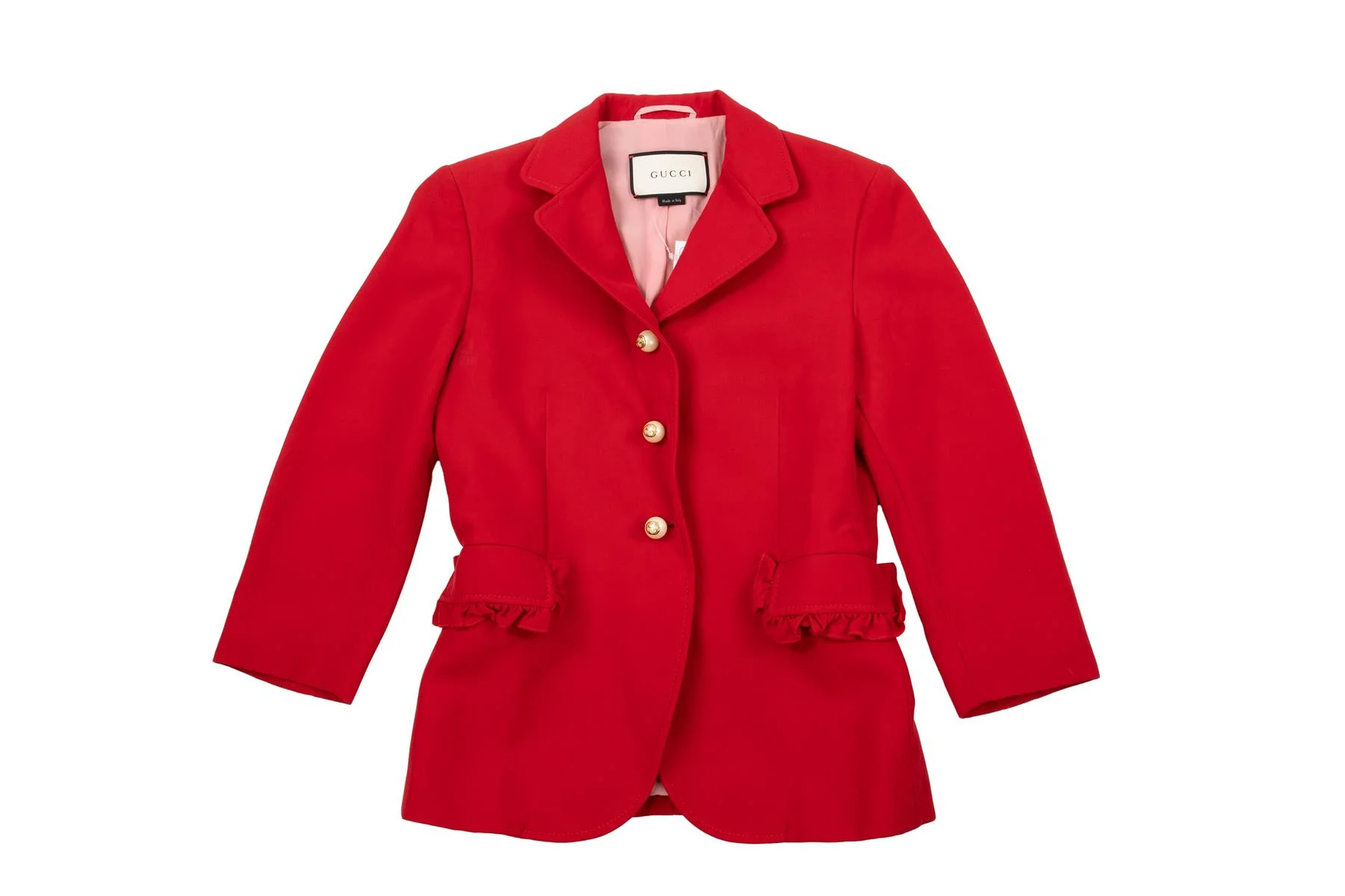 GUCCI RED SILK JACKET IT 38 UK 6 - Image 2