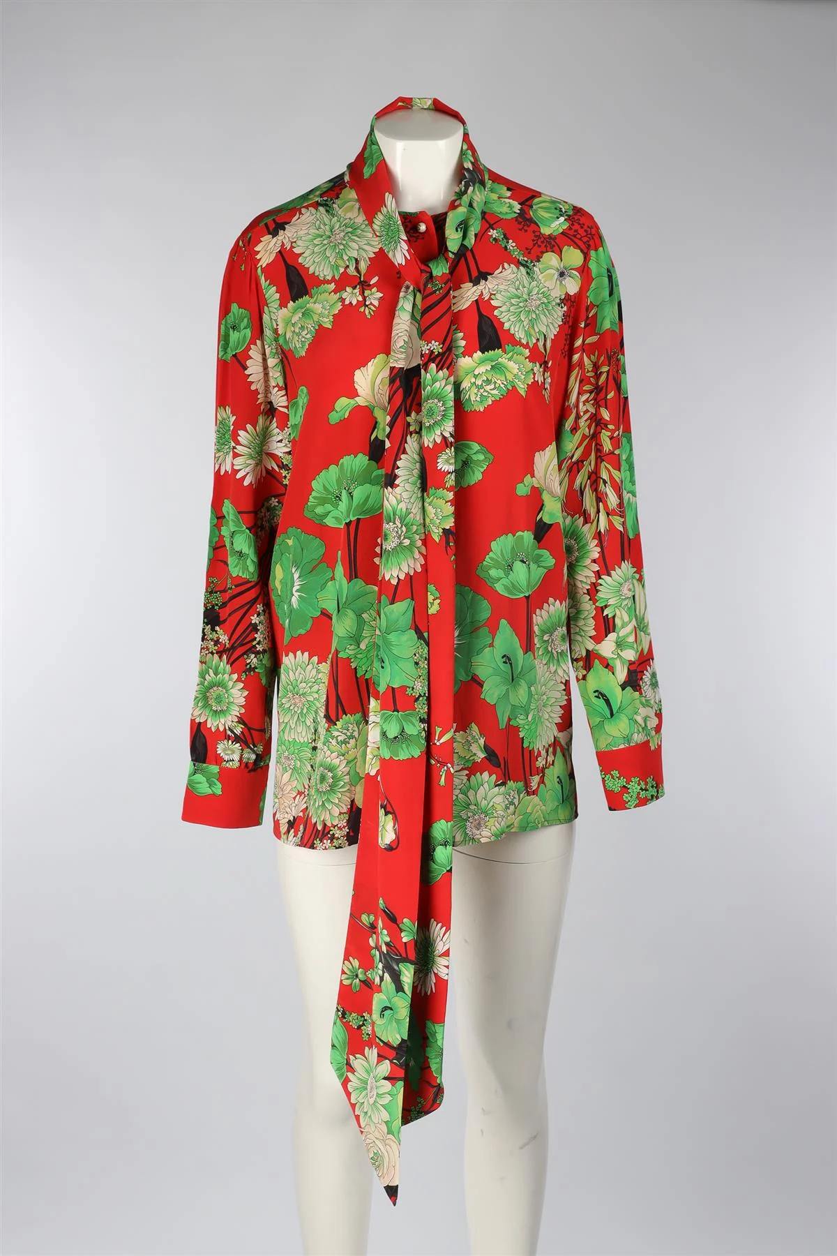 GUCCI RED SILK TOP IT 48 UK 16 - Image 2