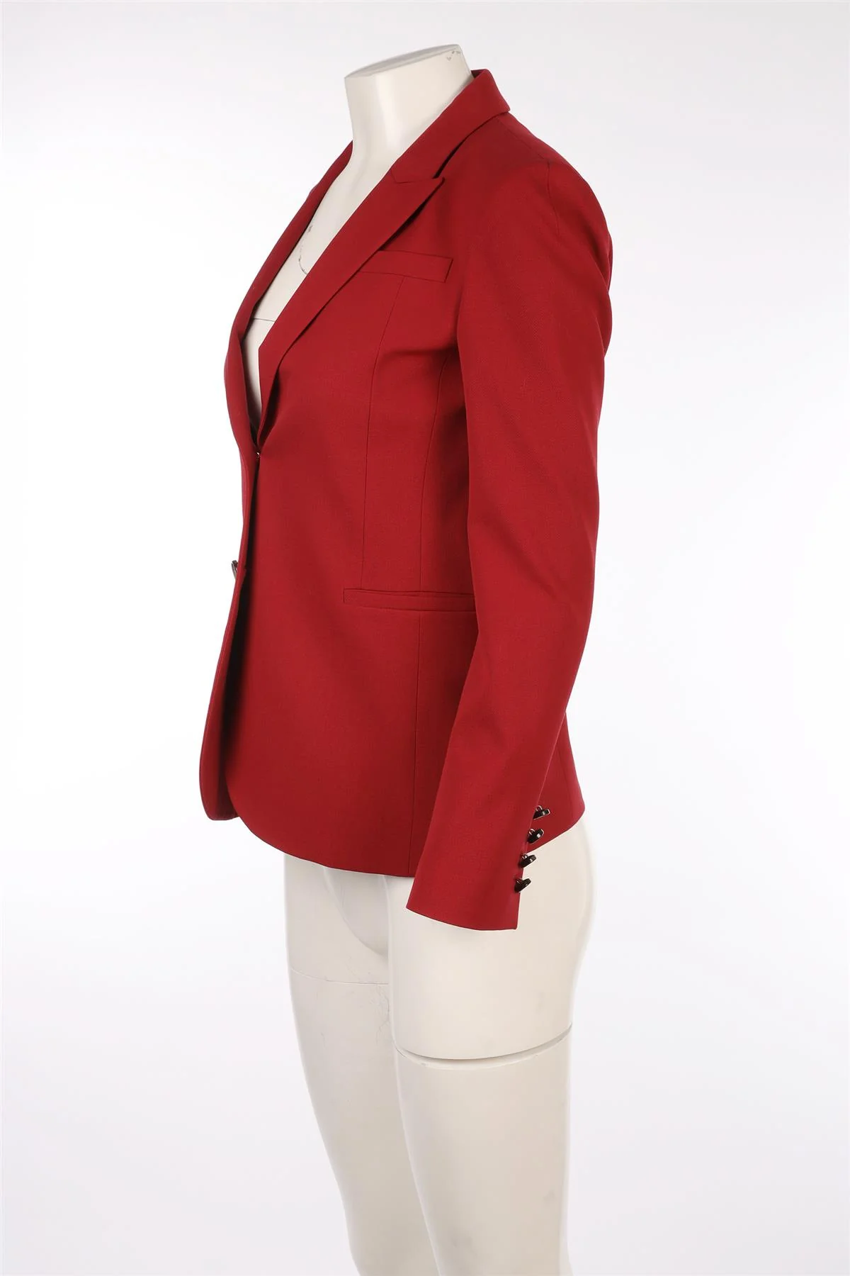 GUCCI RED WOOL BLAZER IT 42 UK 10 - Image 3