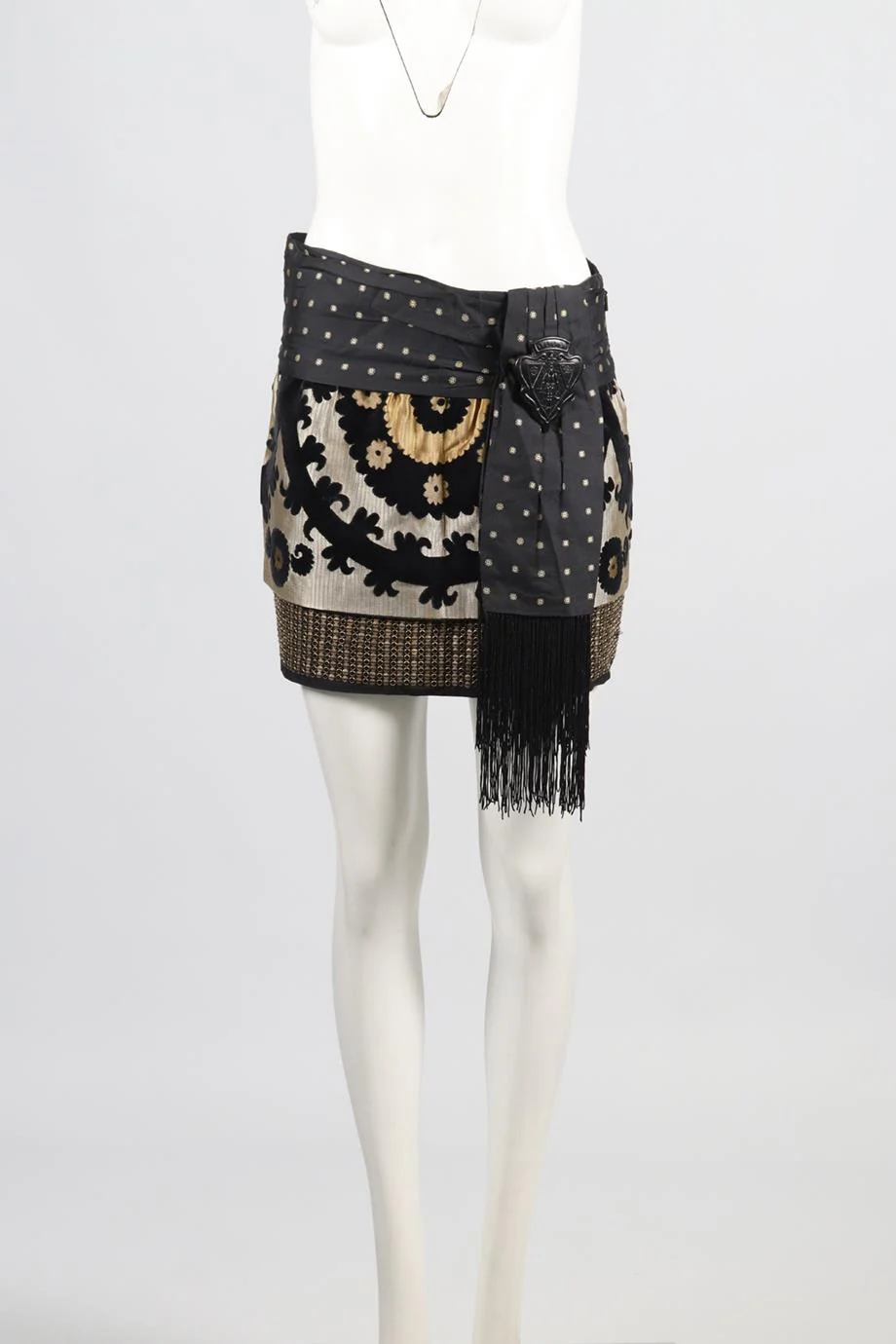 GUCCI SILK AND COTTON BLEND MINI SKIRT IT 40 UK 8 - Image 2