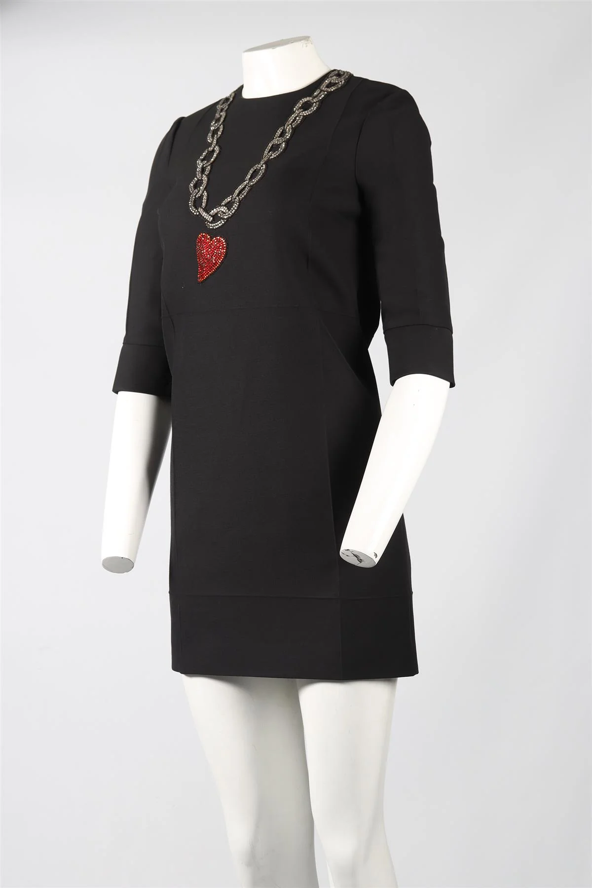 GUCCI SILK AND WOOL BLEND MINI DRESS IT 38 UK 6 - Image 3