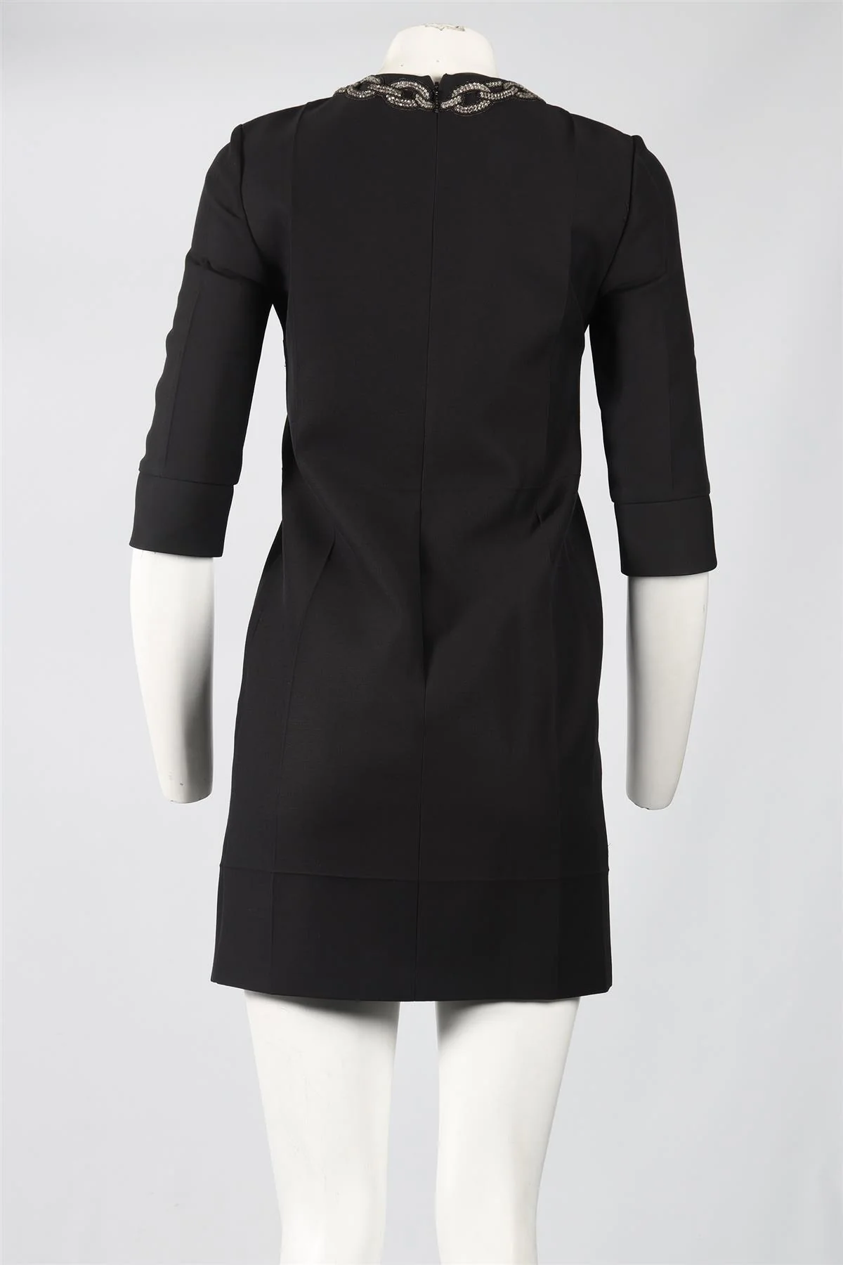 GUCCI SILK AND WOOL BLEND MINI DRESS IT 38 UK 6 - Image 4
