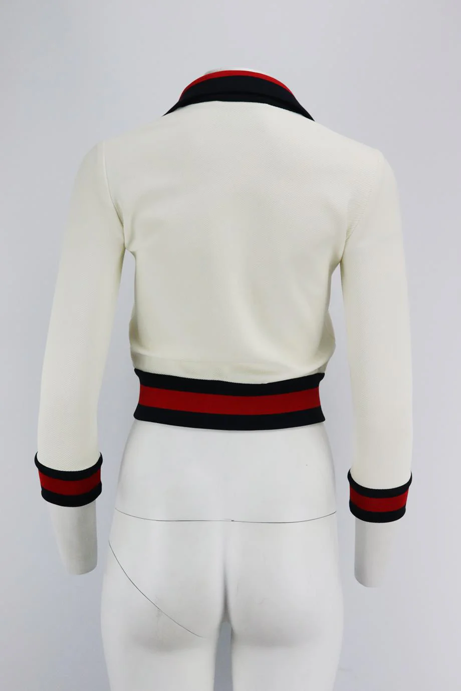 GUCCI STRIPED TWILL BOMBER JACKET XXSMALL - Image 4