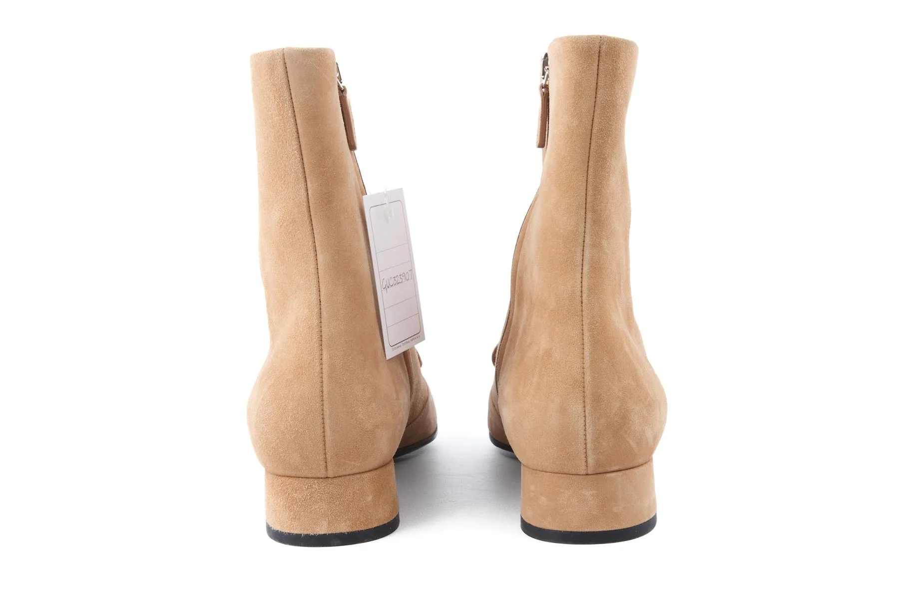 GUCCI TAN LILLIAN SUEDE ANKLE BOOTS EU 39.5 UK 6.5 US 9.5 - Image 5