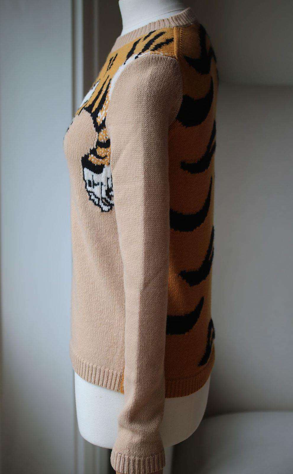 GUCCI TIGER INTARSIA WOOL SWEATER XSMALL - Image 3