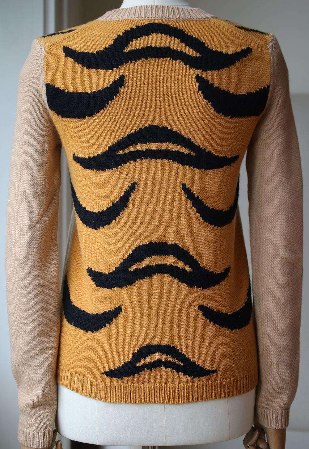 GUCCI TIGER INTARSIA WOOL SWEATER XSMALL - Image 4