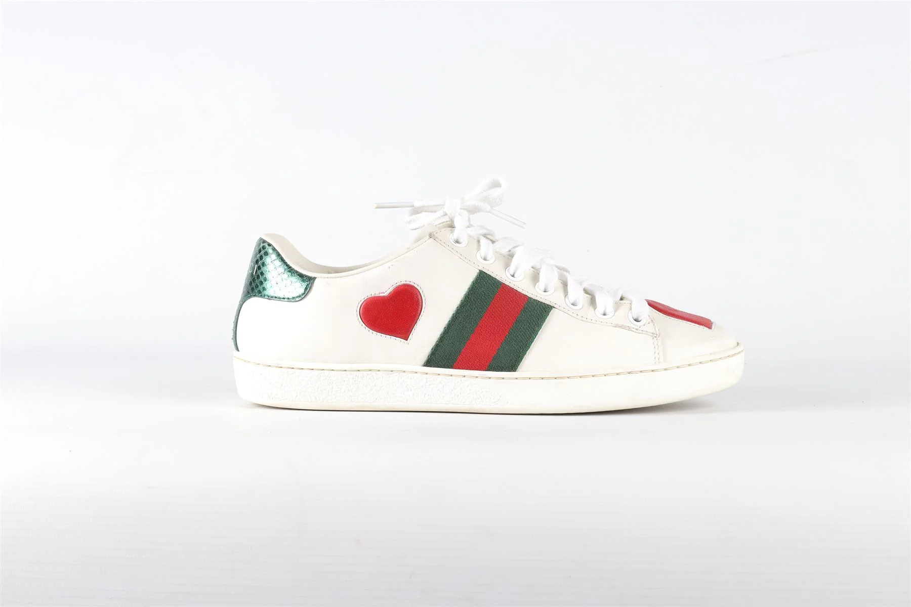 GUCCI WHITE ACE LEATHER SNEAKERS EU 36.5 UK 3.5 US 6.5 - Image 2