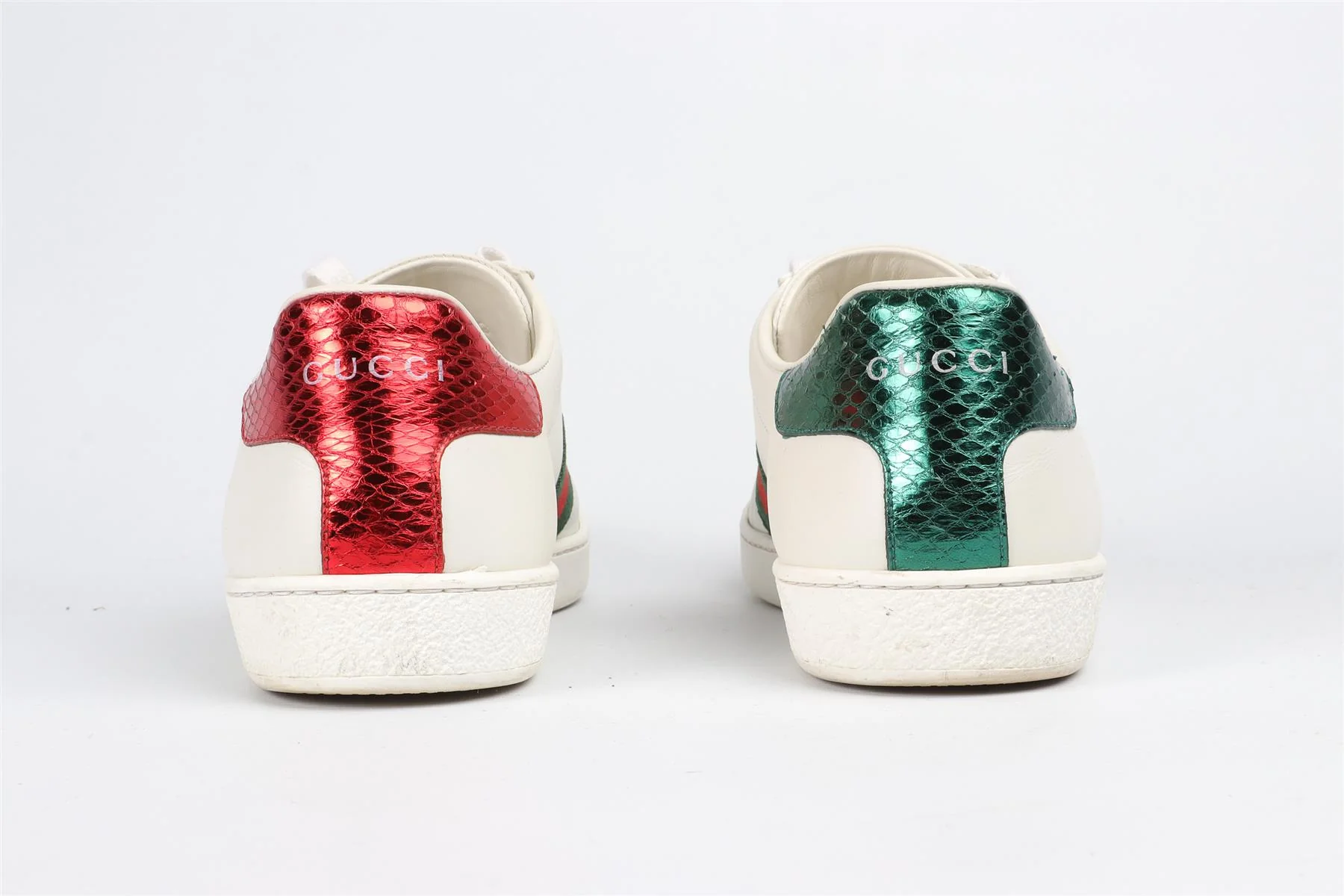 GUCCI WHITE ACE LEATHER SNEAKERS EU 37.5, UK 4.5, US 7.5 - Image 12