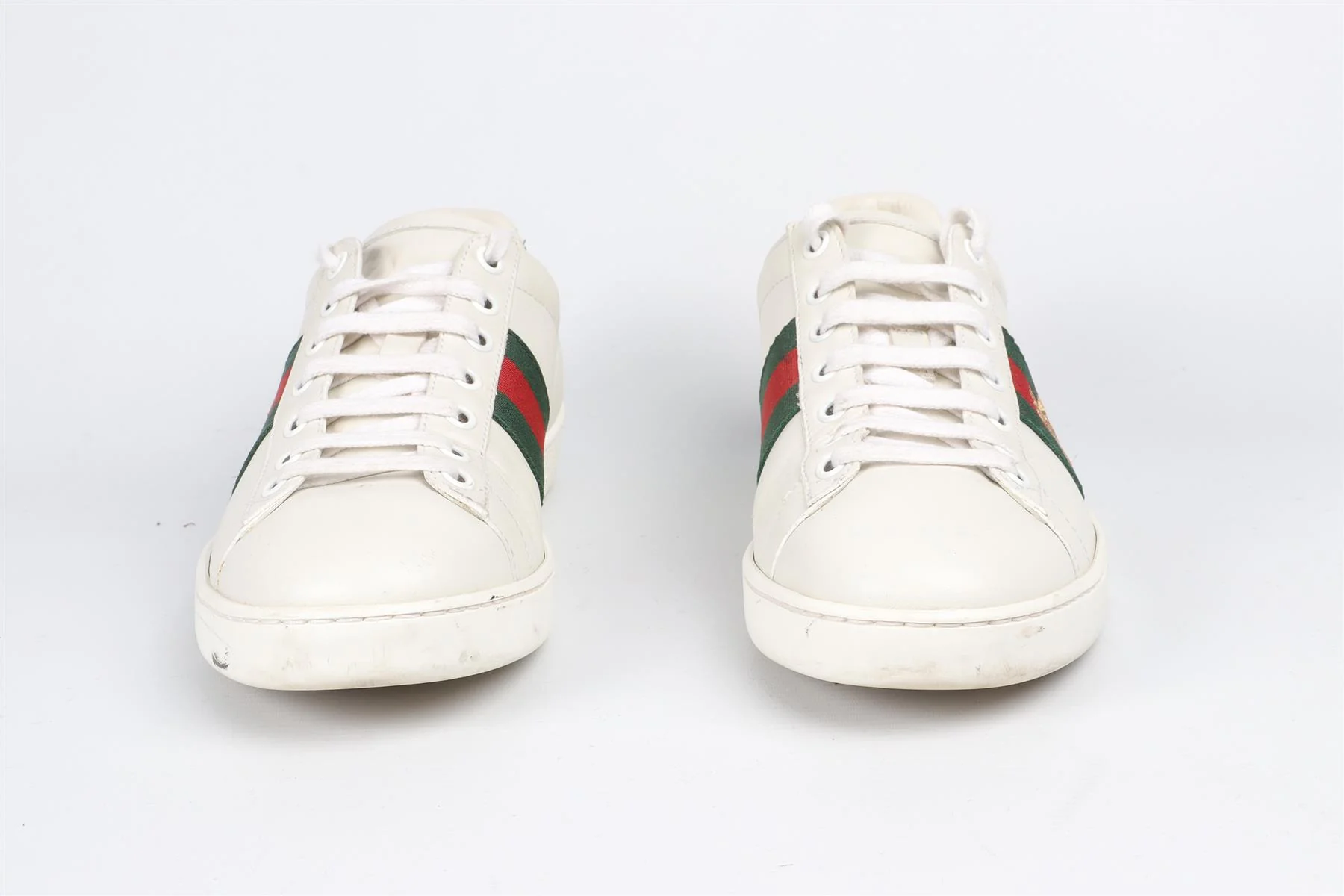 GUCCI WHITE ACE LEATHER SNEAKERS EU 37.5, UK 4.5, US 7.5 - Image 3