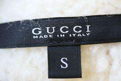 GUCCI WOOL BLEND SWEATER WITH LEATHER CUFFS SMALL - Image 9