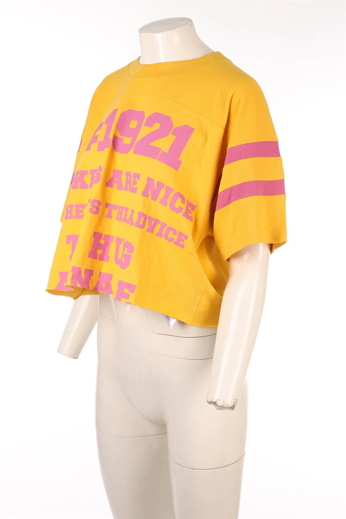 GUCCI YELLOW COTTON T-SHIRT XSMALL - Image 3