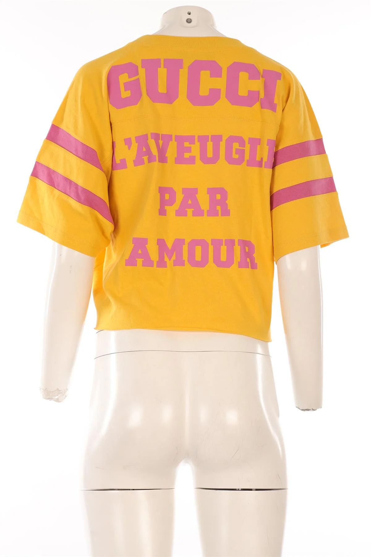 GUCCI YELLOW COTTON T-SHIRT XSMALL - Image 4