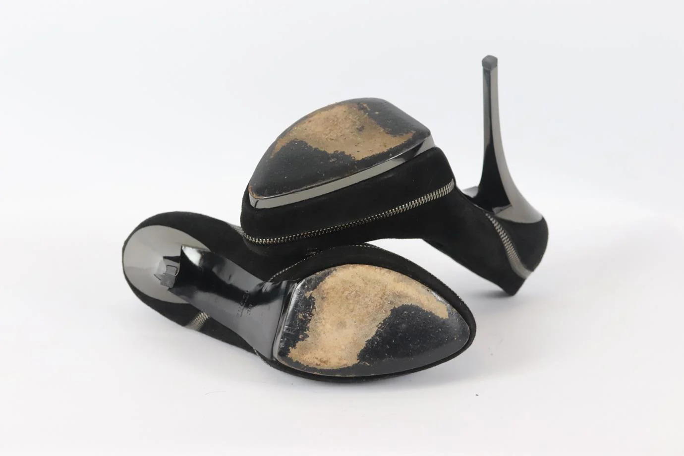 GUCCI ZIP DETAILED SUEDE PLATFORM PUMPS EU 38 UK 5 US 8 - Image 5