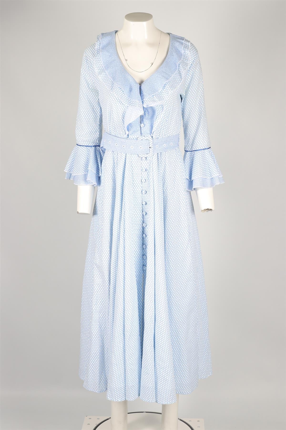 GÜL HÜRGEL BLUE COTTTON MAXI DRESS MEDIUM - Image 2